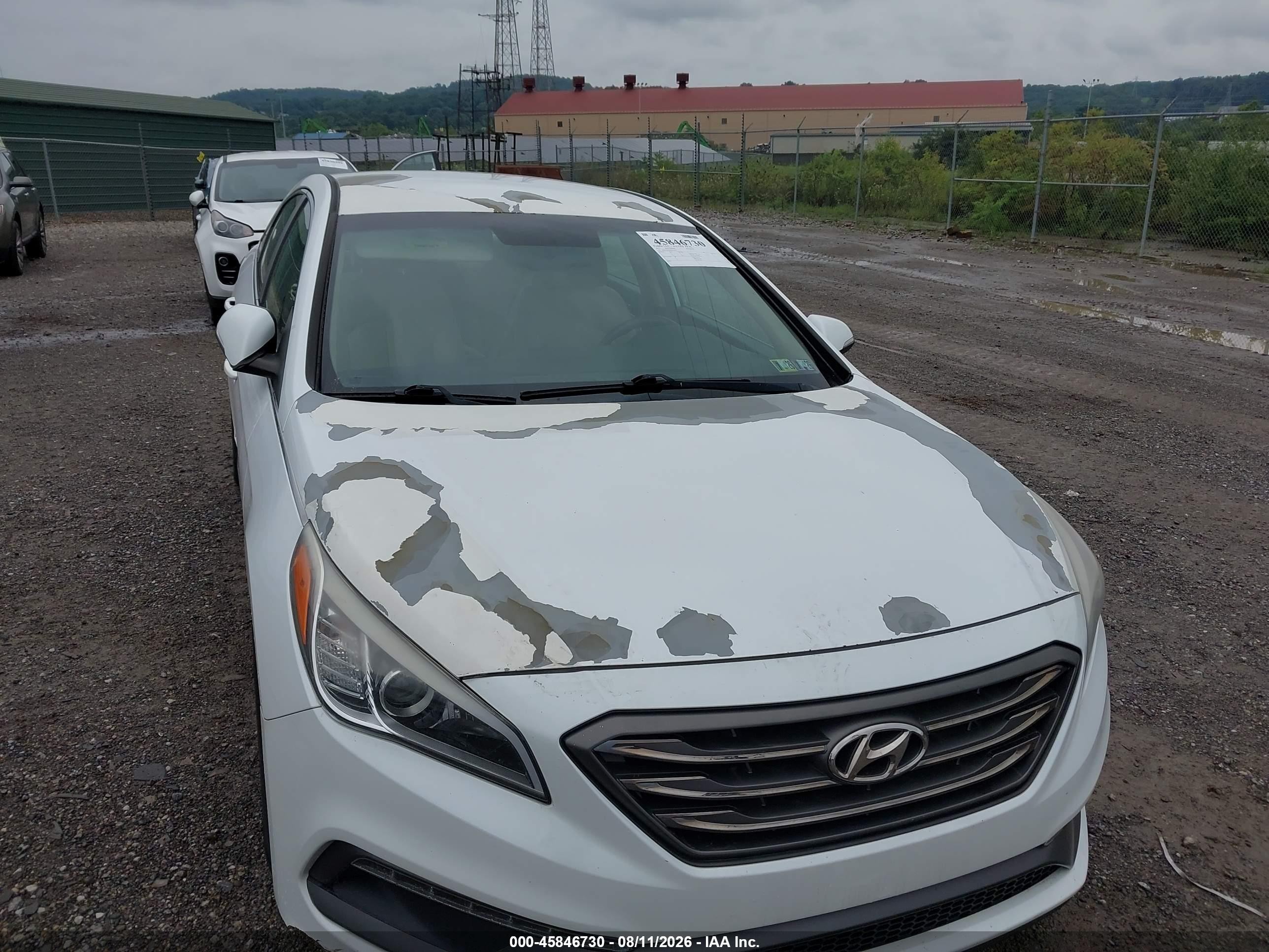 2015 Hyundai Sonata Sport White vin: 5NPE34AF2FH054029