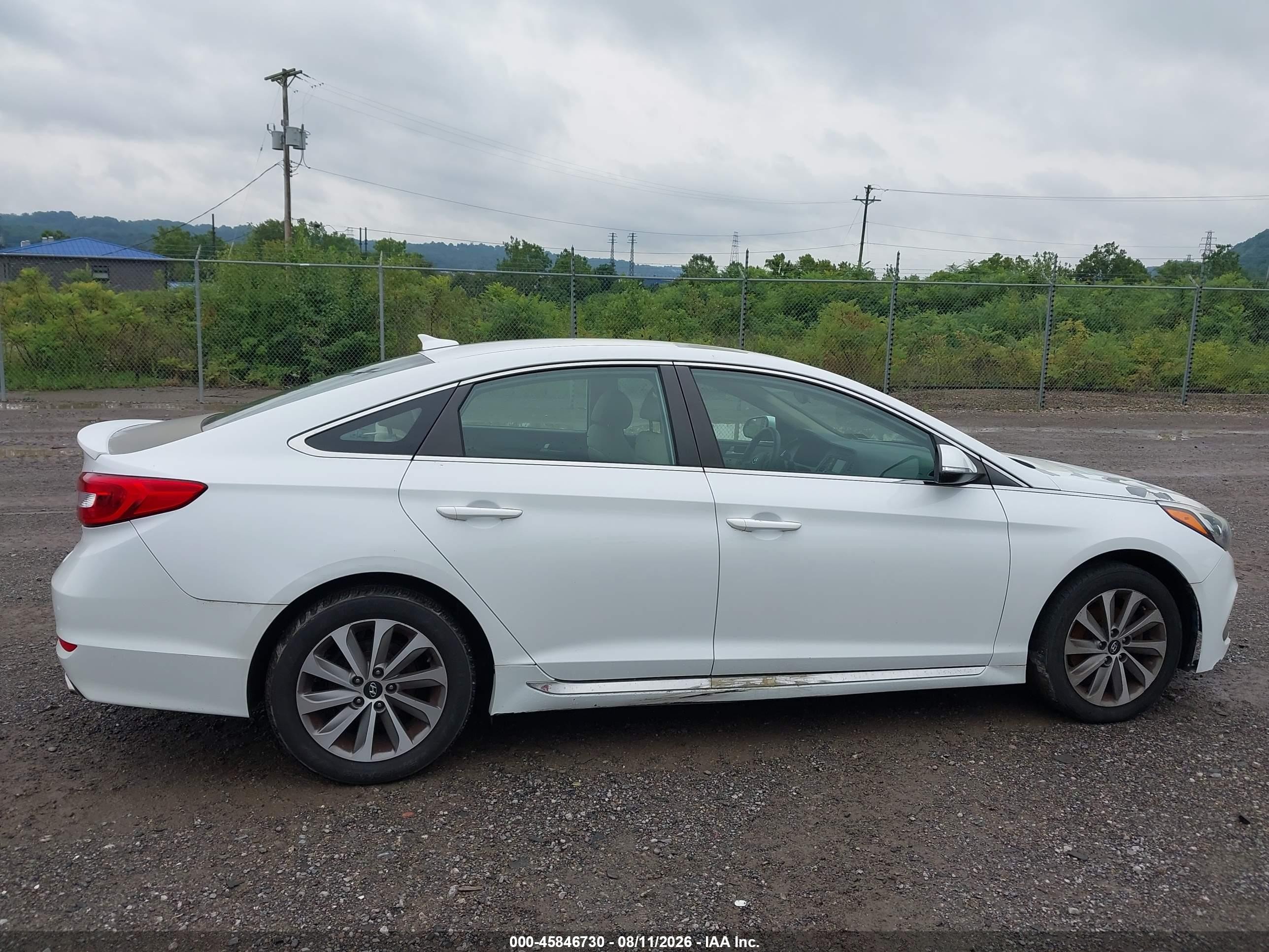 2015 Hyundai Sonata Sport White vin: 5NPE34AF2FH054029