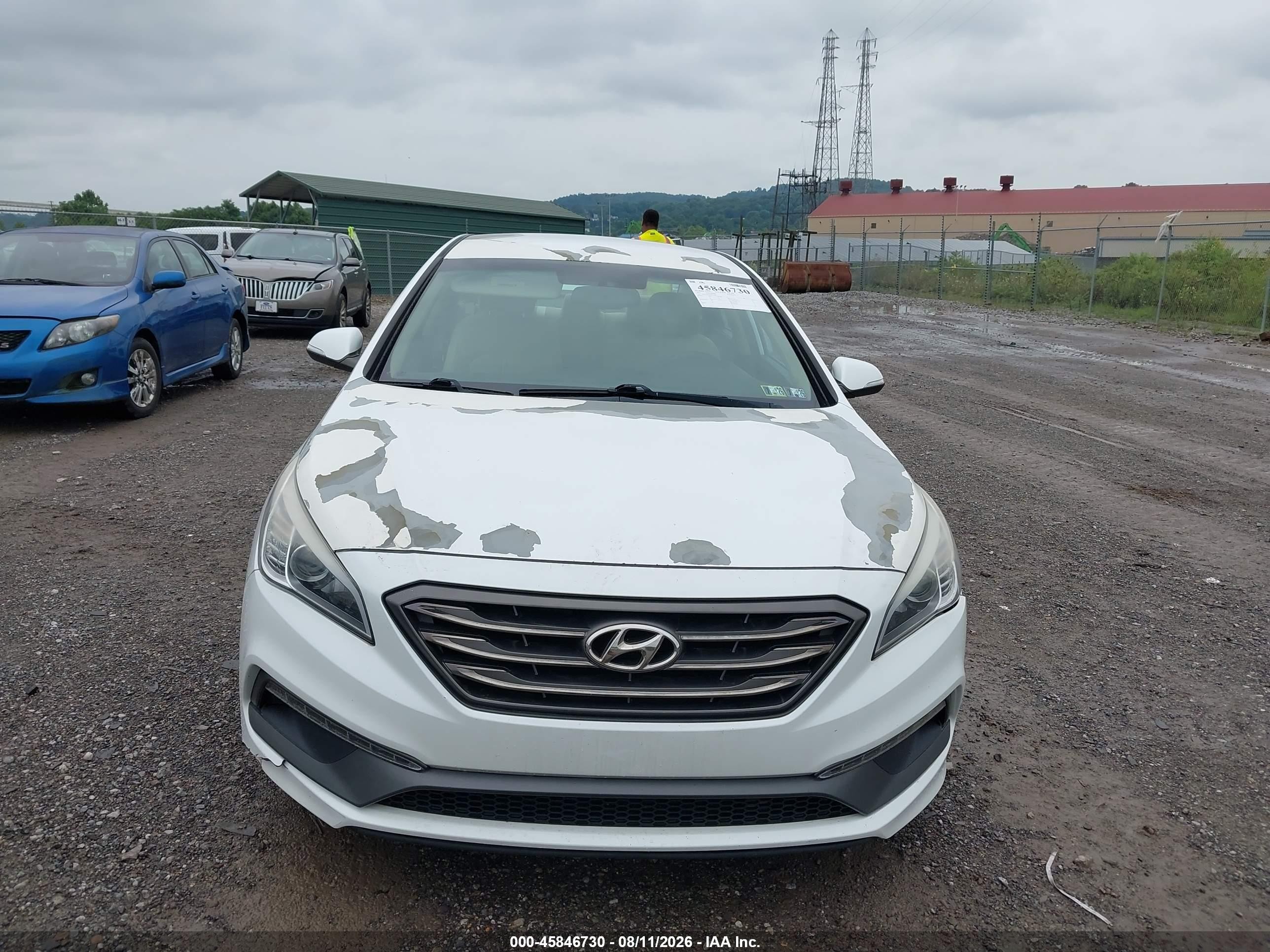 2015 Hyundai Sonata Sport White vin: 5NPE34AF2FH054029