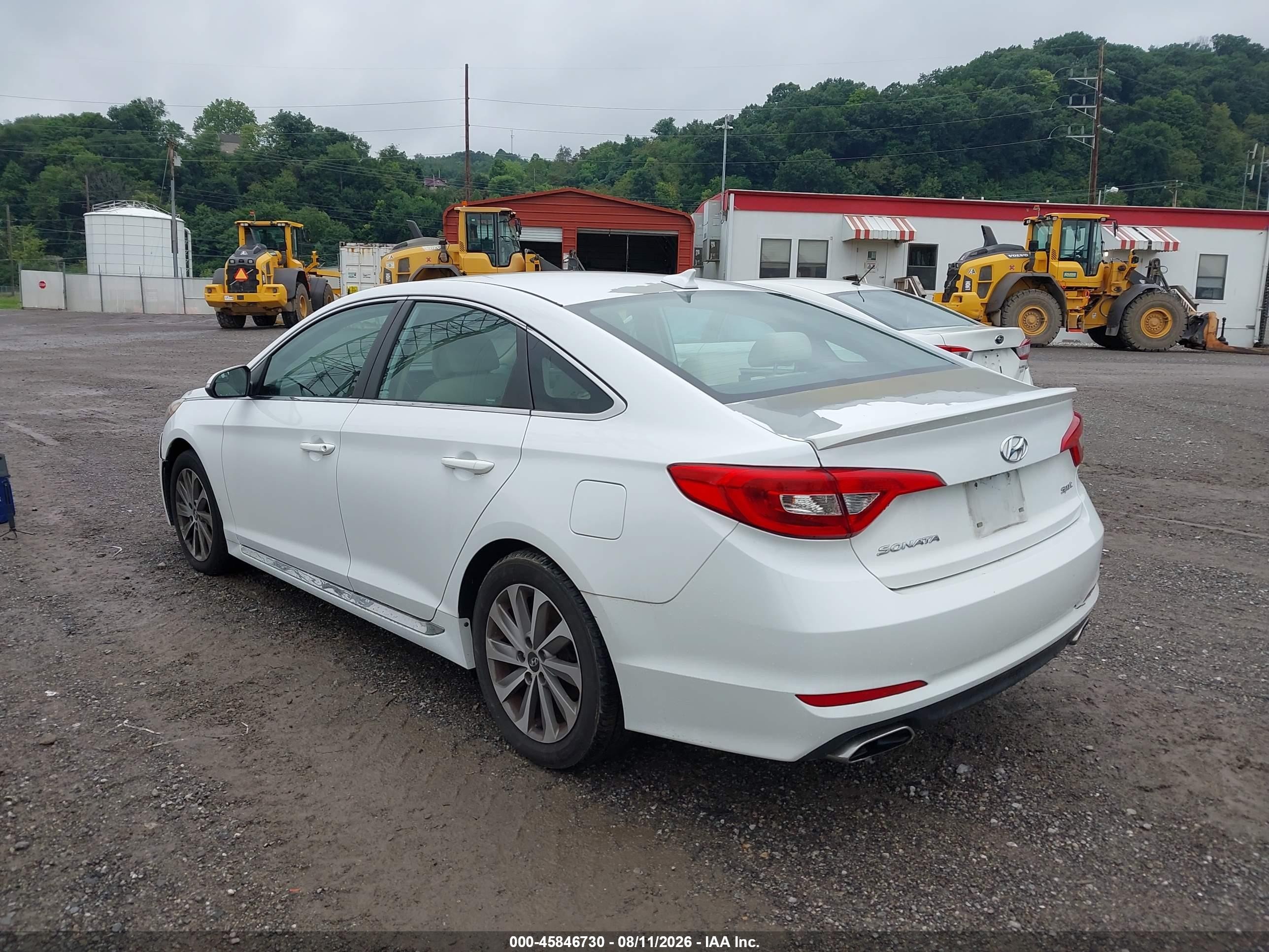 2015 Hyundai Sonata Sport White vin: 5NPE34AF2FH054029