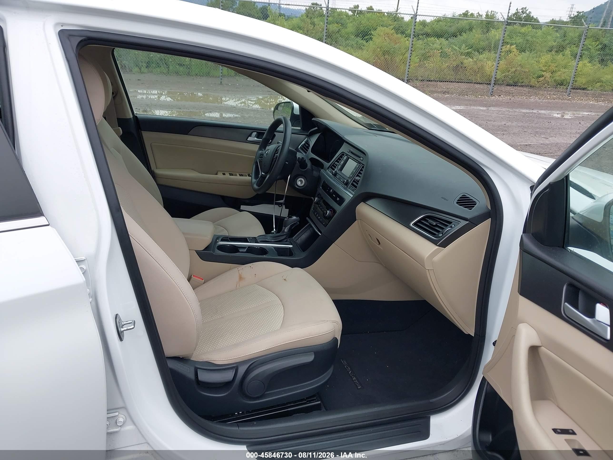 2015 Hyundai Sonata Sport White vin: 5NPE34AF2FH054029