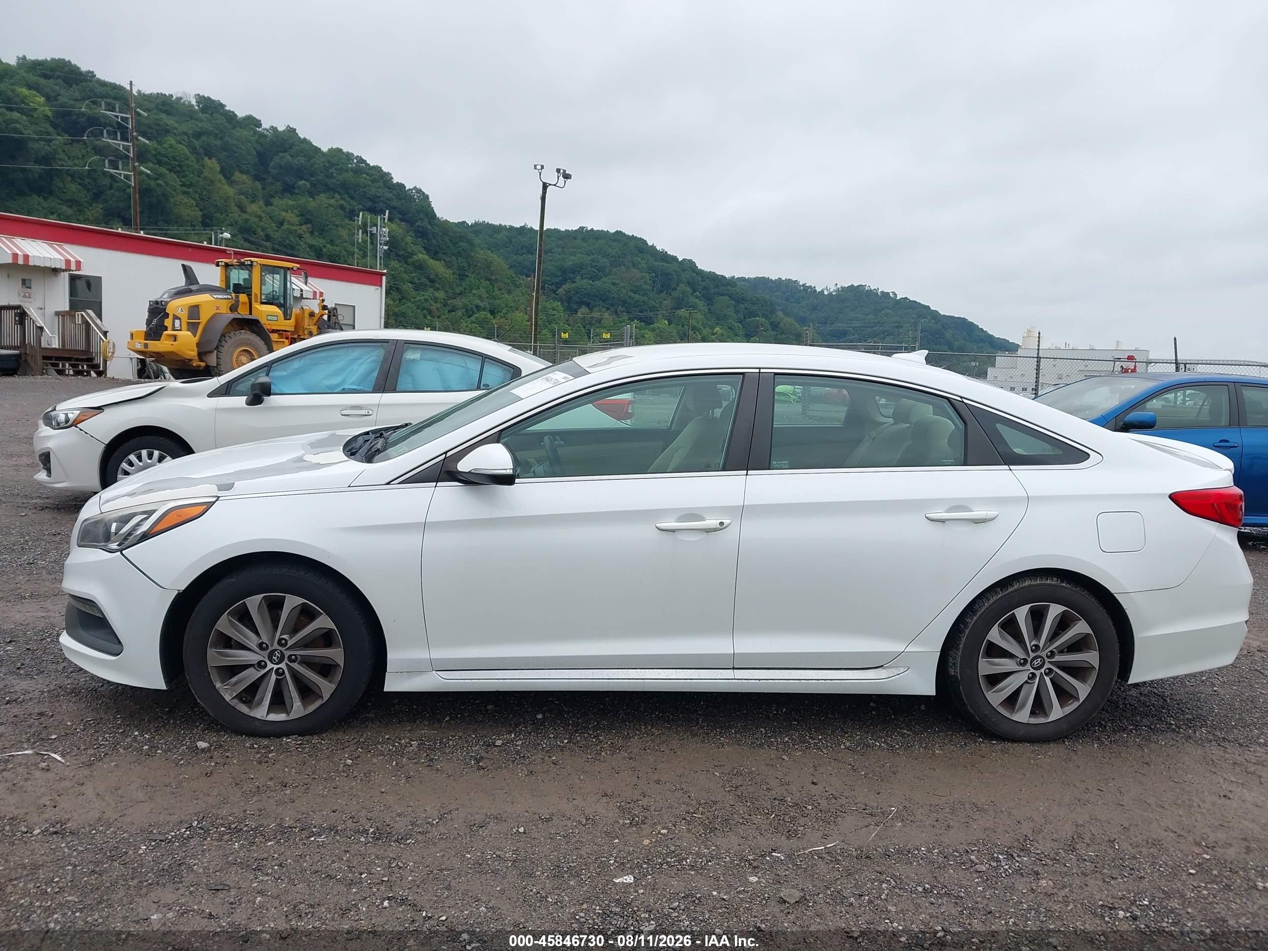 2015 Hyundai Sonata Sport White vin: 5NPE34AF2FH054029