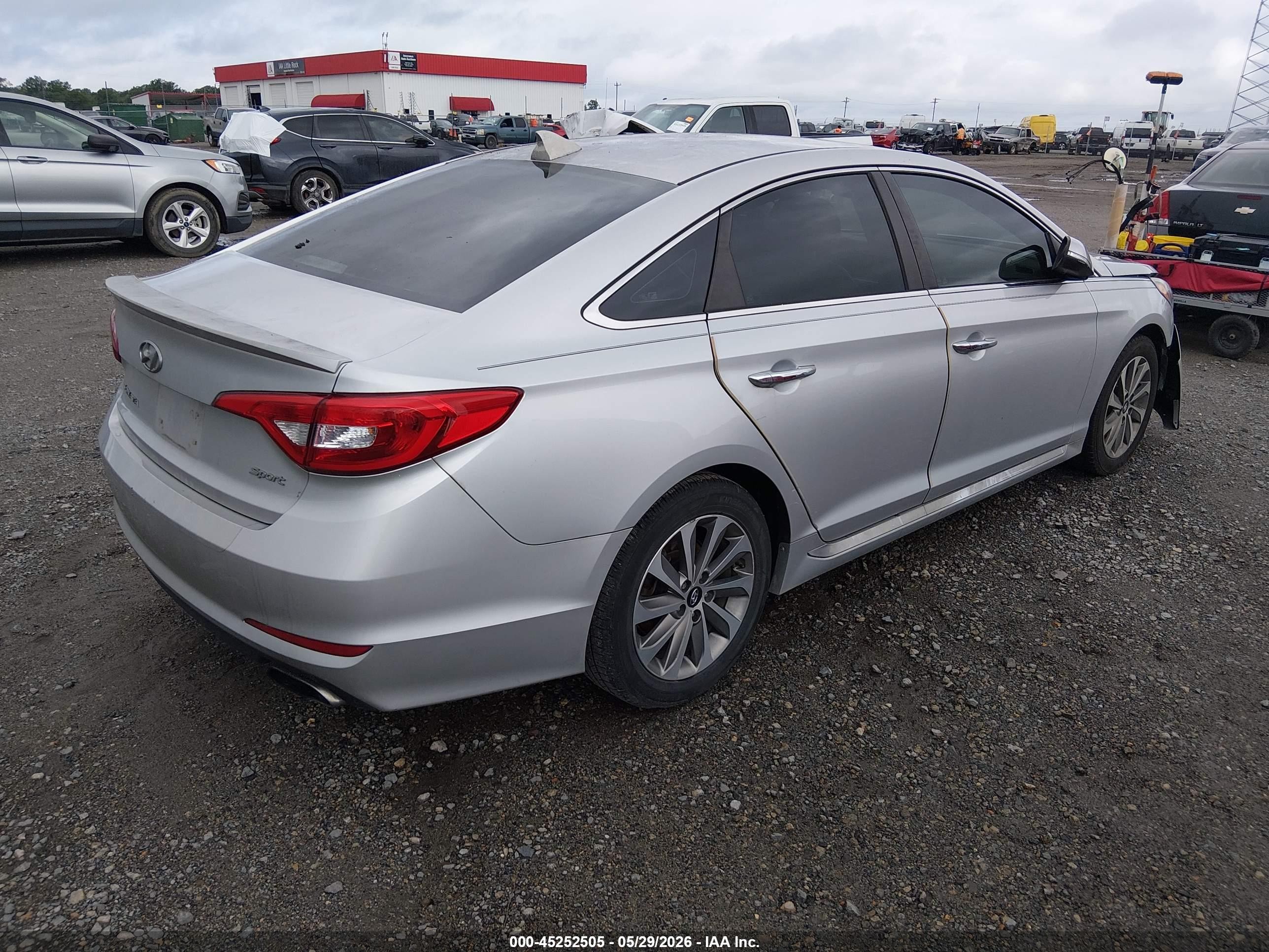 2015 Hyundai Sonata Sport Серебряный vin: 5NPE34AF2FH057416