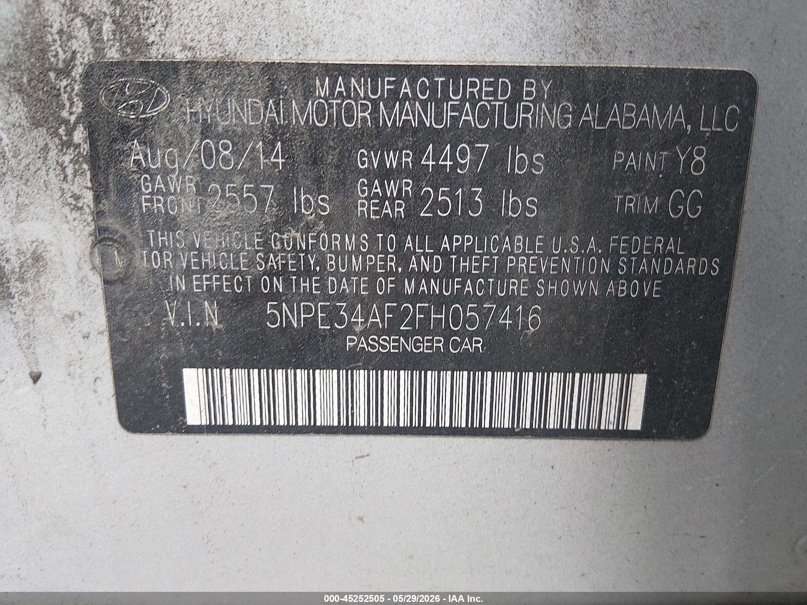2015 Hyundai Sonata Sport Серебряный vin: 5NPE34AF2FH057416