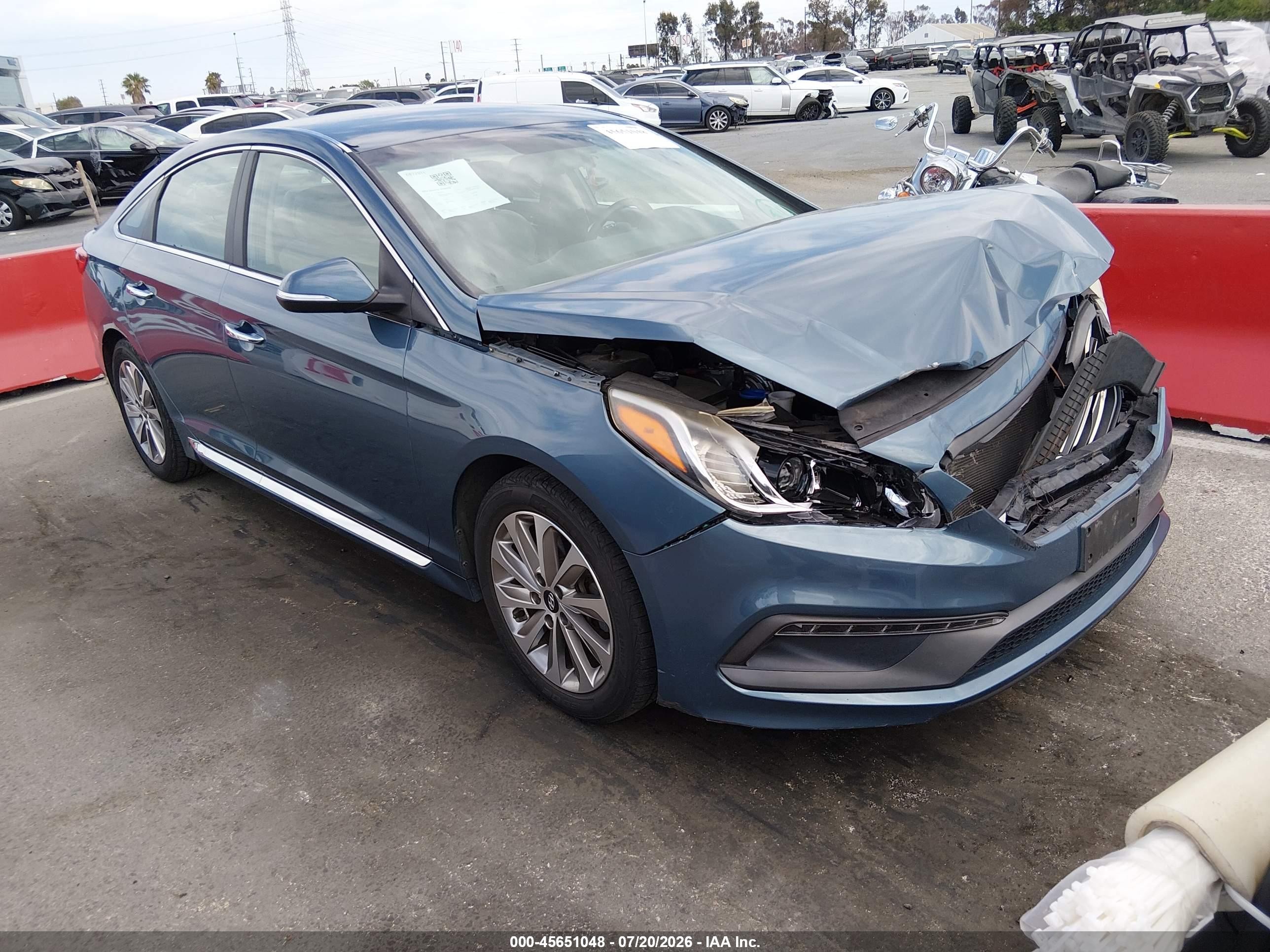 2015 Hyundai Sonata Sport Teal vin: 5NPE34AF2FH058159