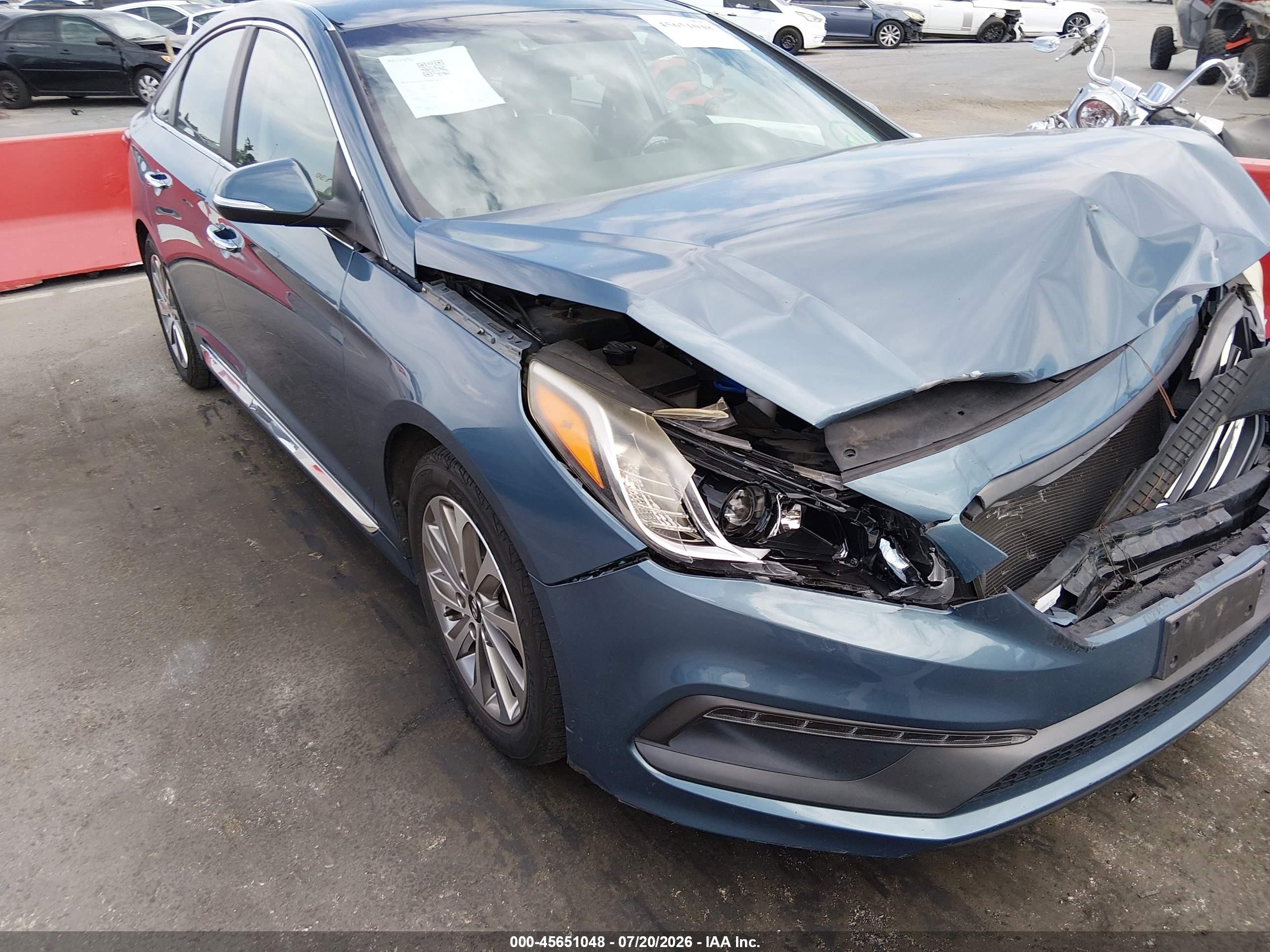2015 Hyundai Sonata Sport Teal vin: 5NPE34AF2FH058159