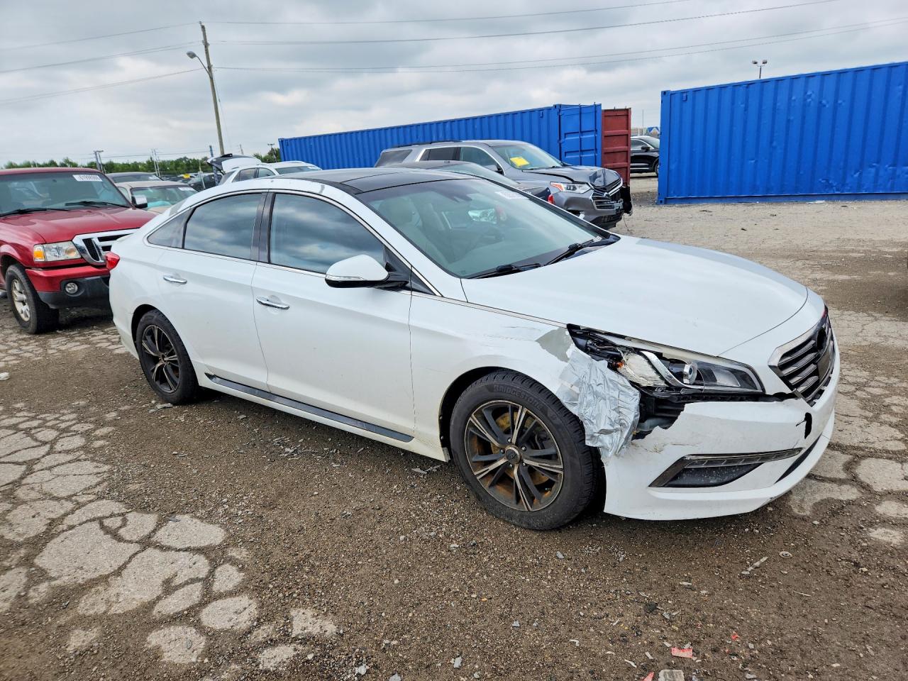 2015 Hyundai Sonata Limited White vin: 5NPE34AF2FH061546