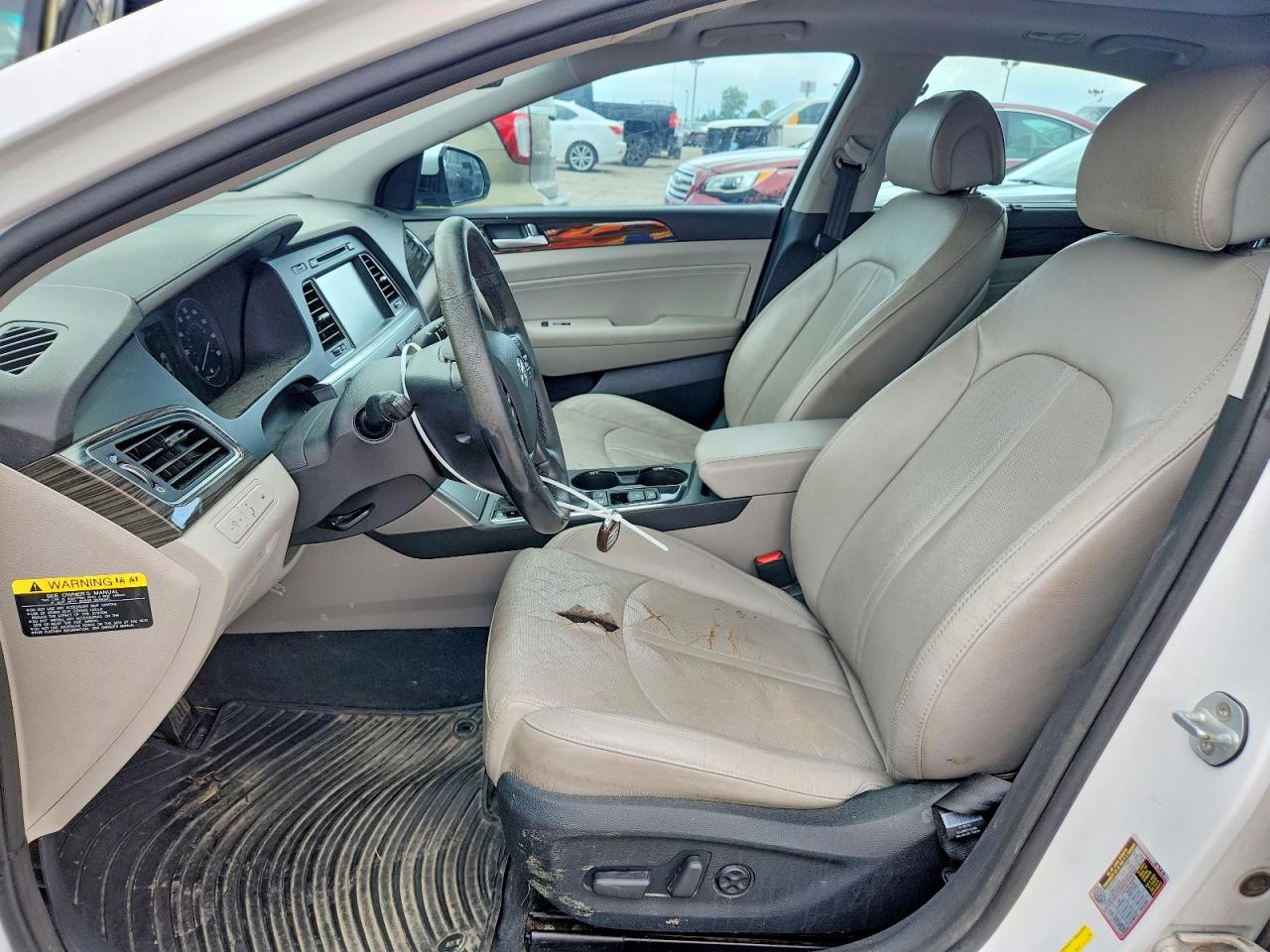 2015 Hyundai Sonata Limited White vin: 5NPE34AF2FH061546