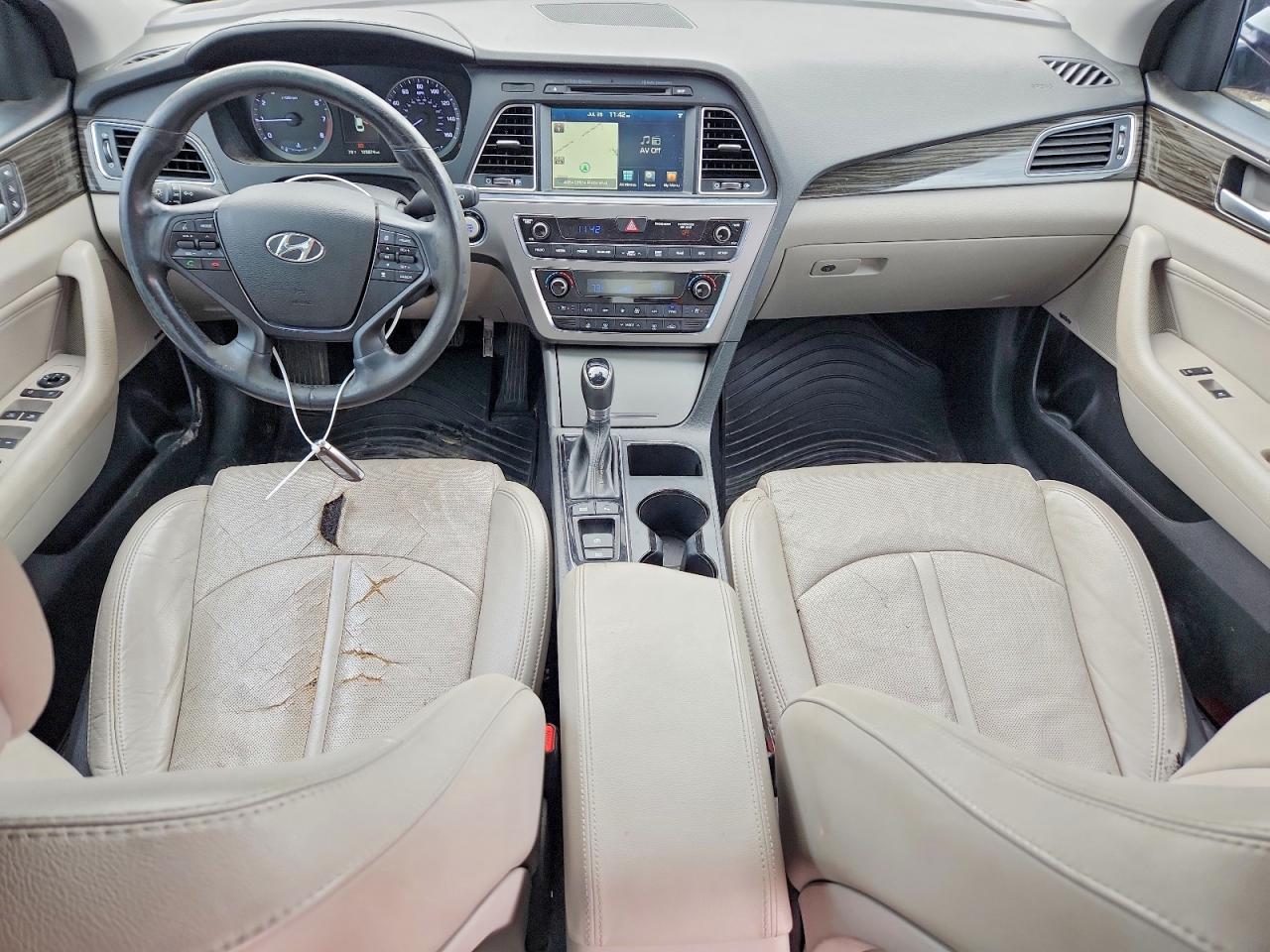 2015 Hyundai Sonata Limited White vin: 5NPE34AF2FH061546