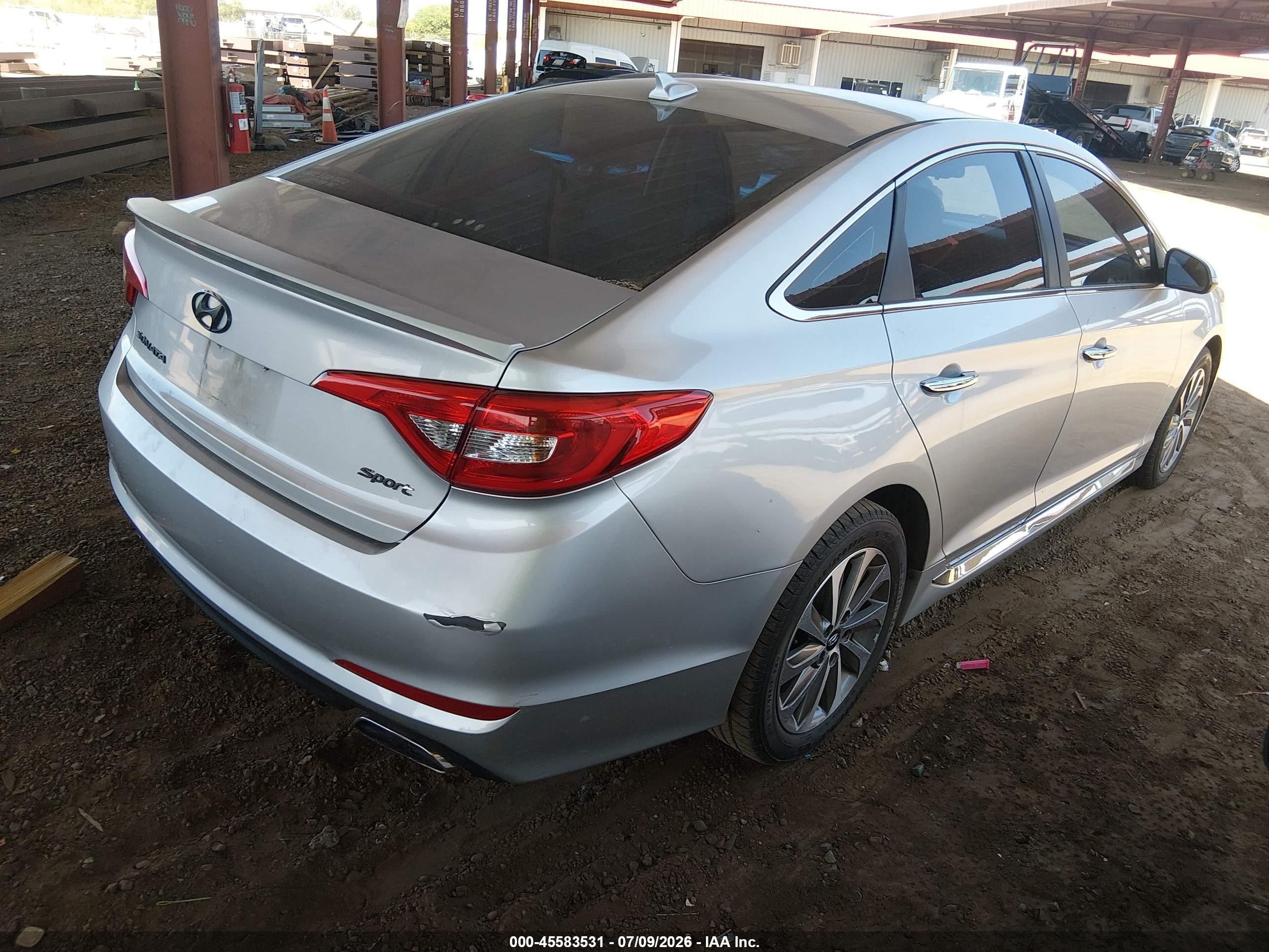 2015 Hyundai Sonata Sport Серебряный vin: 5NPE34AF2FH063720