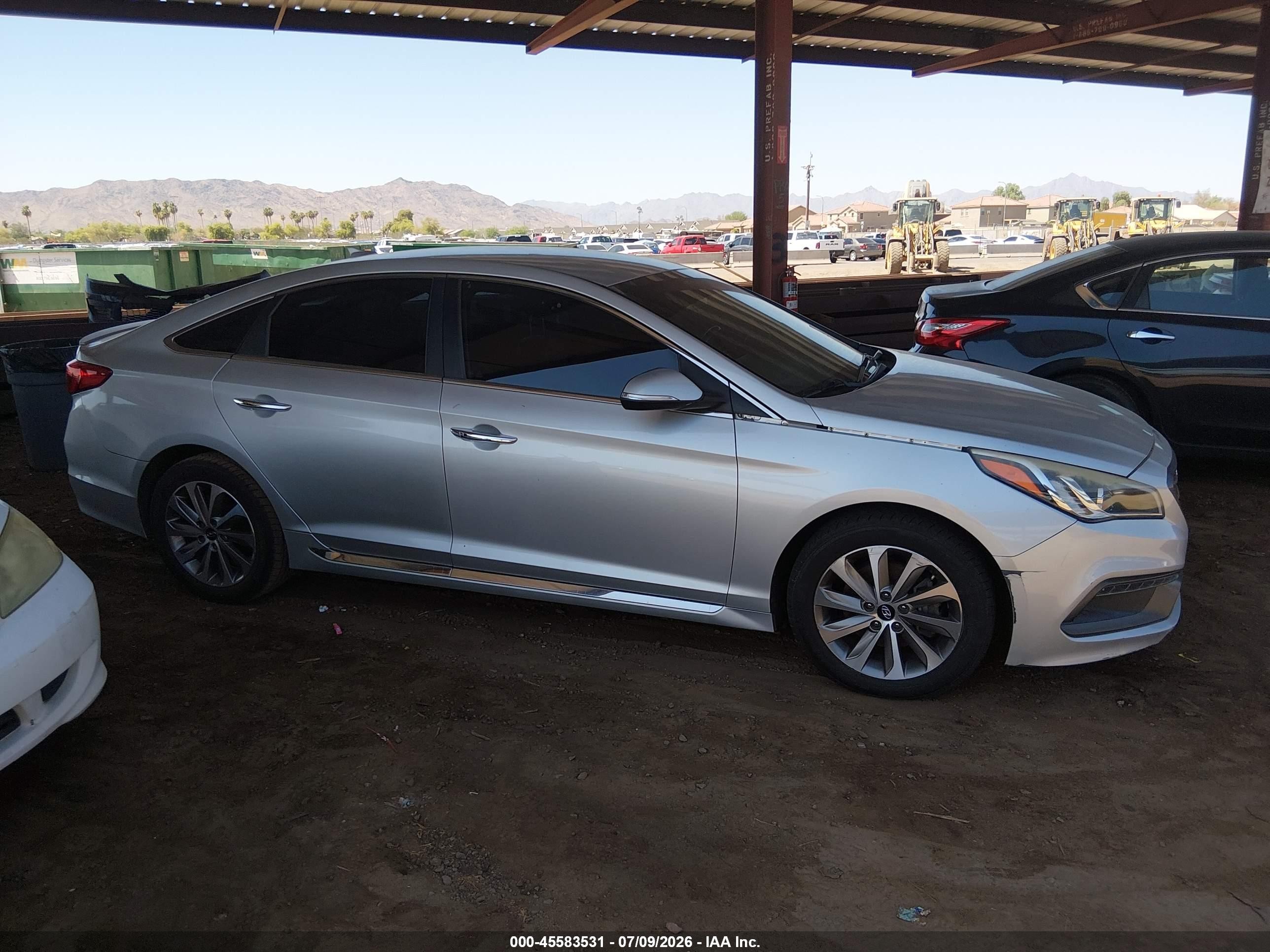 2015 Hyundai Sonata Sport Серебряный vin: 5NPE34AF2FH063720