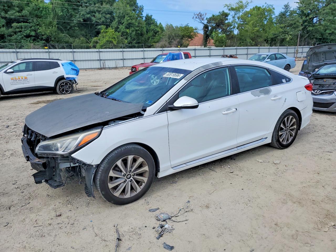 2015 Hyundai Sonata Sport White vin: 5NPE34AF2FH069016