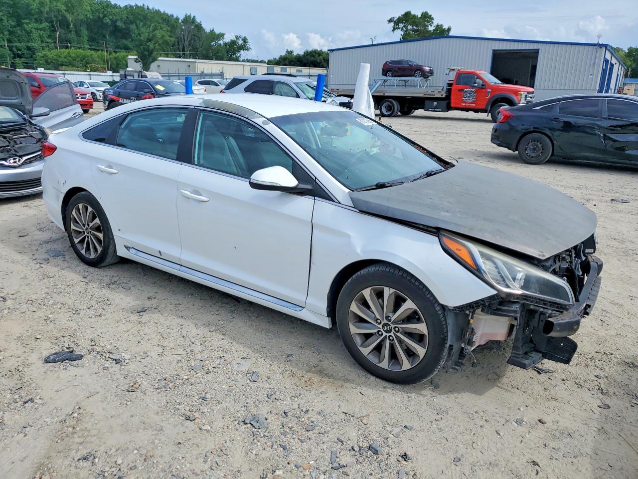 2015 Hyundai Sonata Sport White vin: 5NPE34AF2FH069016