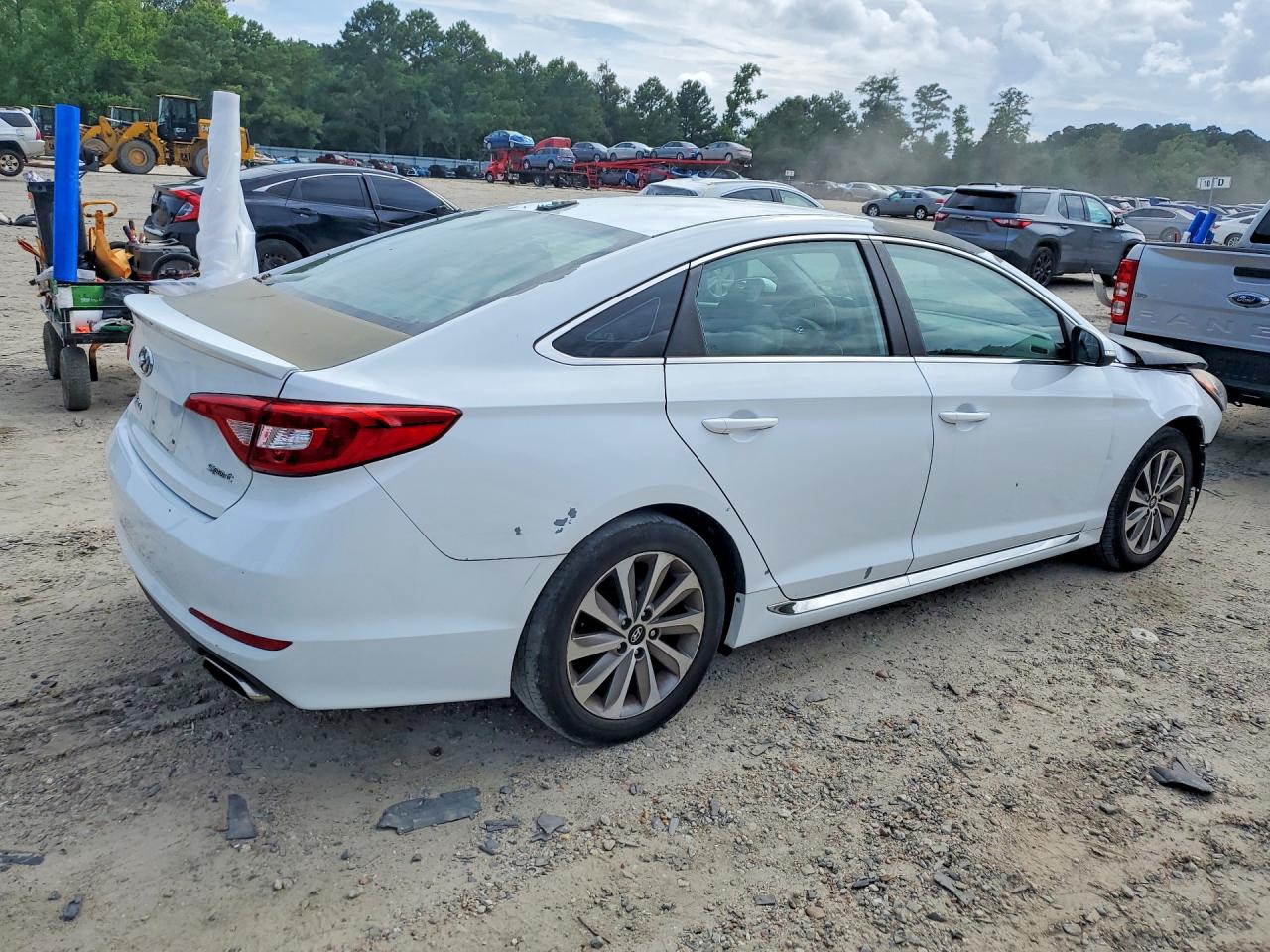 2015 Hyundai Sonata Sport White vin: 5NPE34AF2FH069016