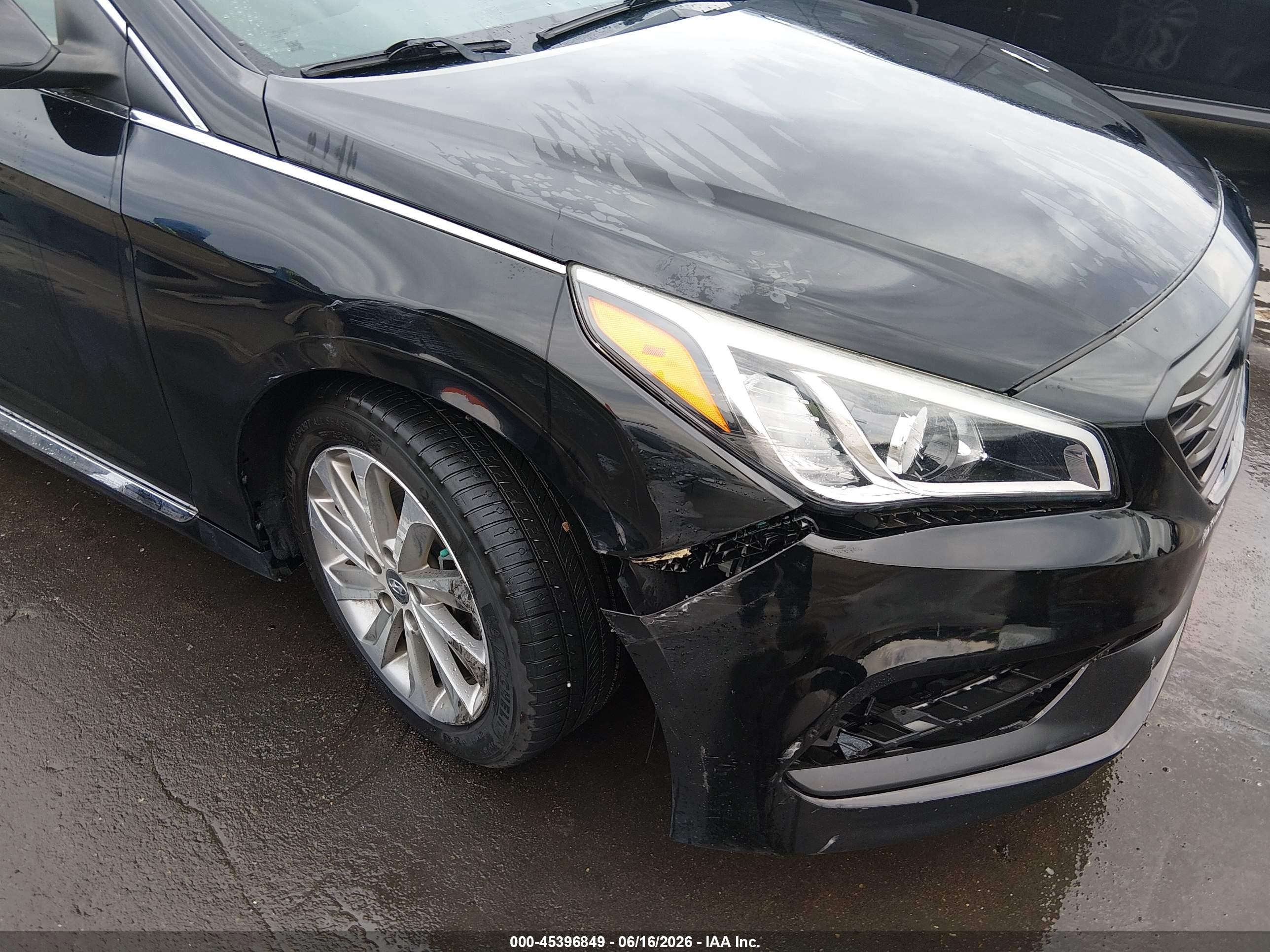 2015 Hyundai Sonata Sport Black vin: 5NPE34AF2FH072496