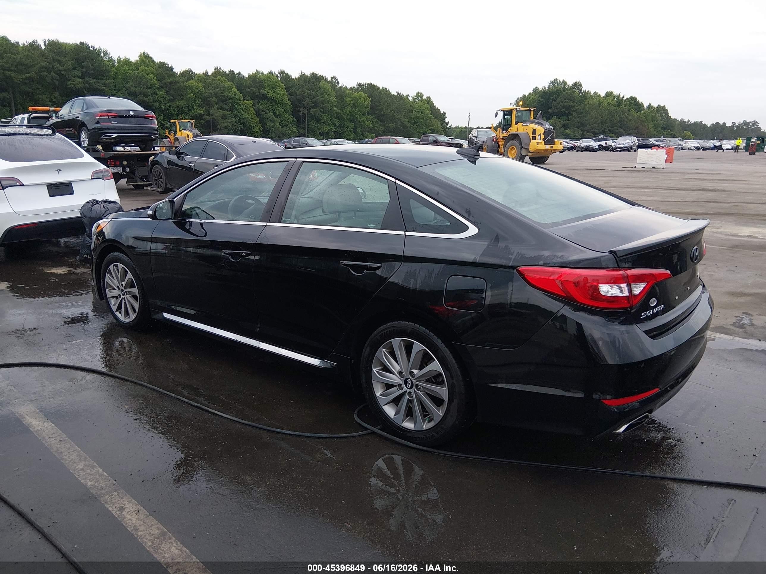 2015 Hyundai Sonata Sport Black vin: 5NPE34AF2FH072496