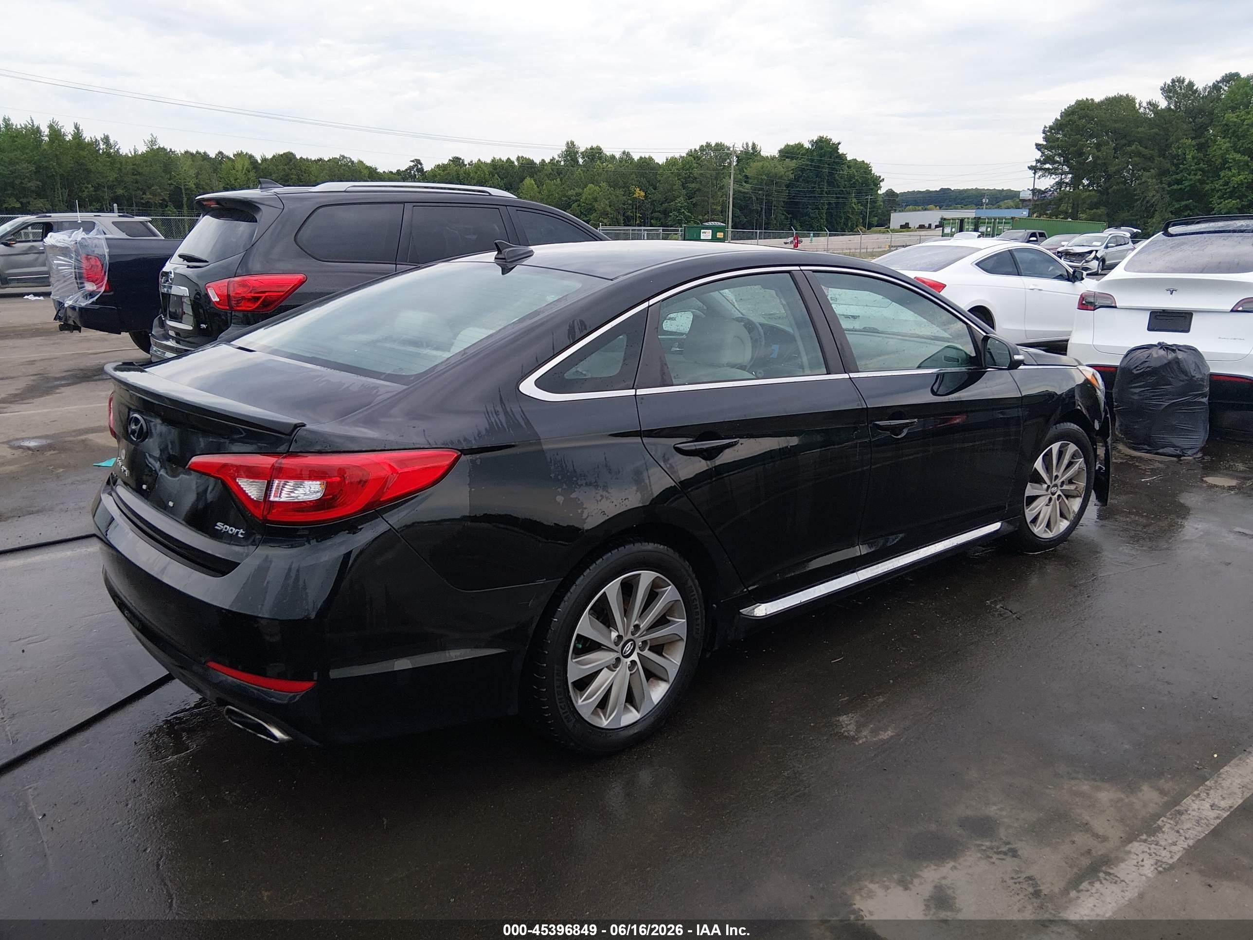 2015 Hyundai Sonata Sport Black vin: 5NPE34AF2FH072496