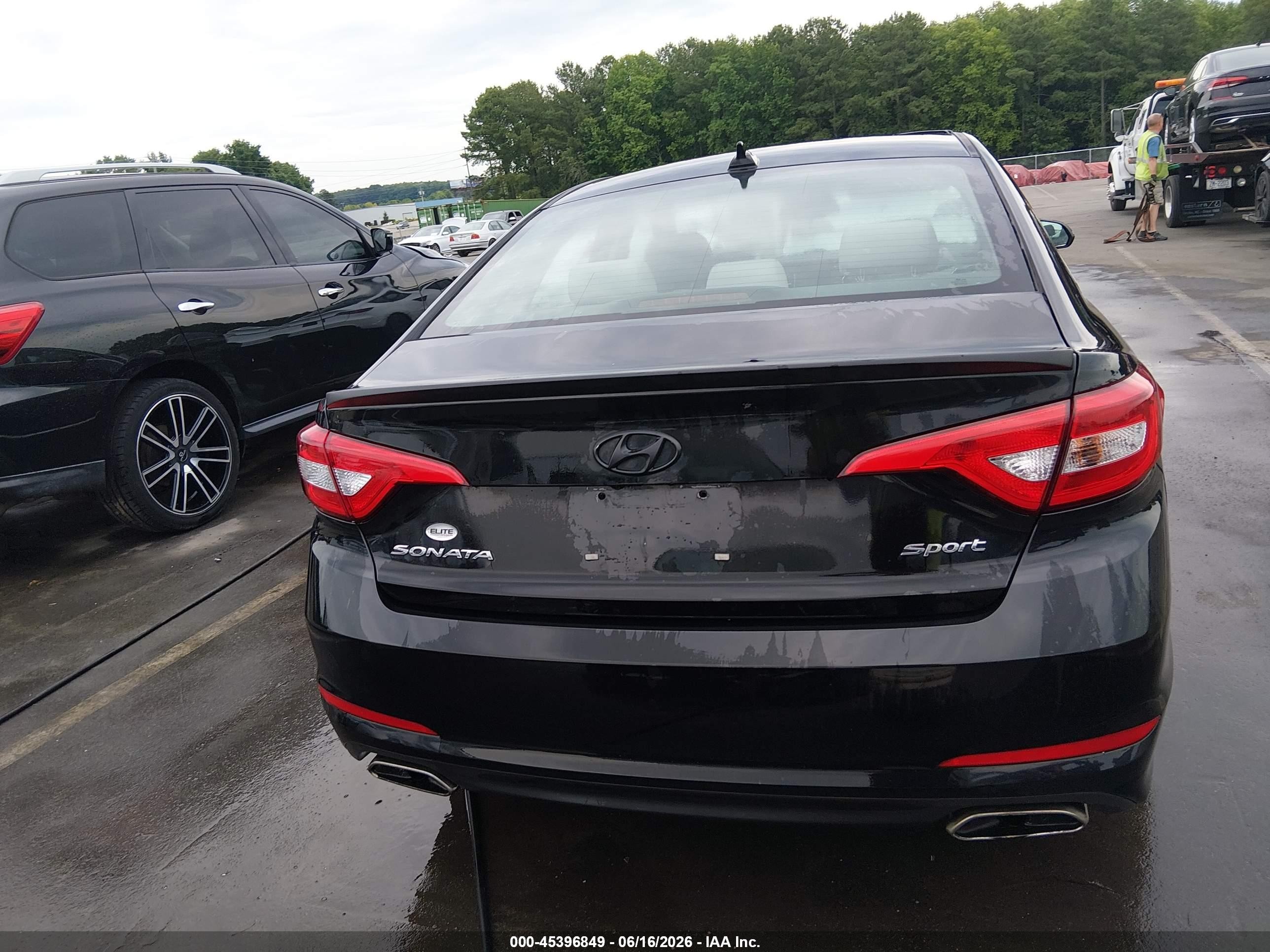 2015 Hyundai Sonata Sport Black vin: 5NPE34AF2FH072496