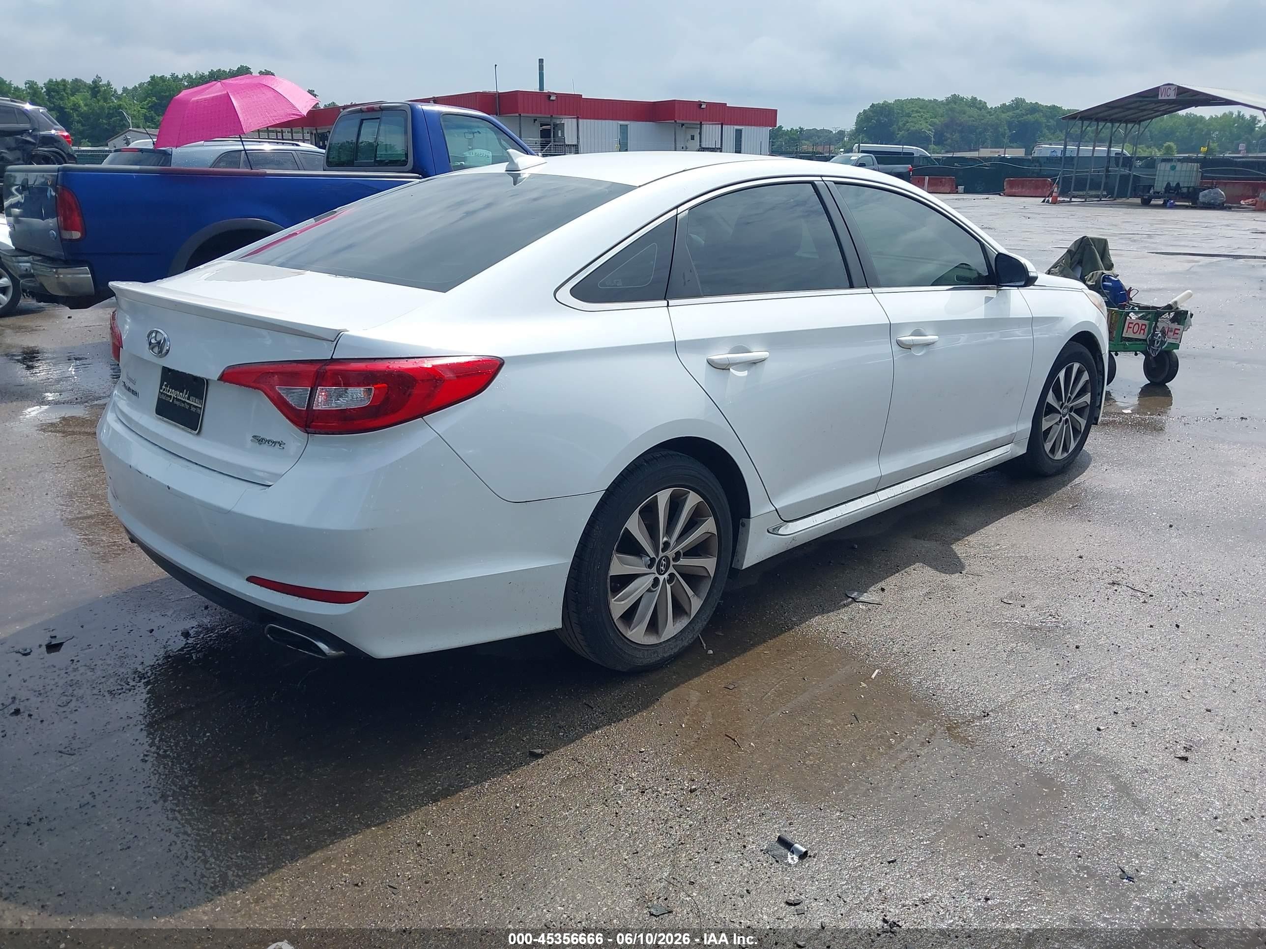 2015 Hyundai Sonata Sport White vin: 5NPE34AF2FH077326