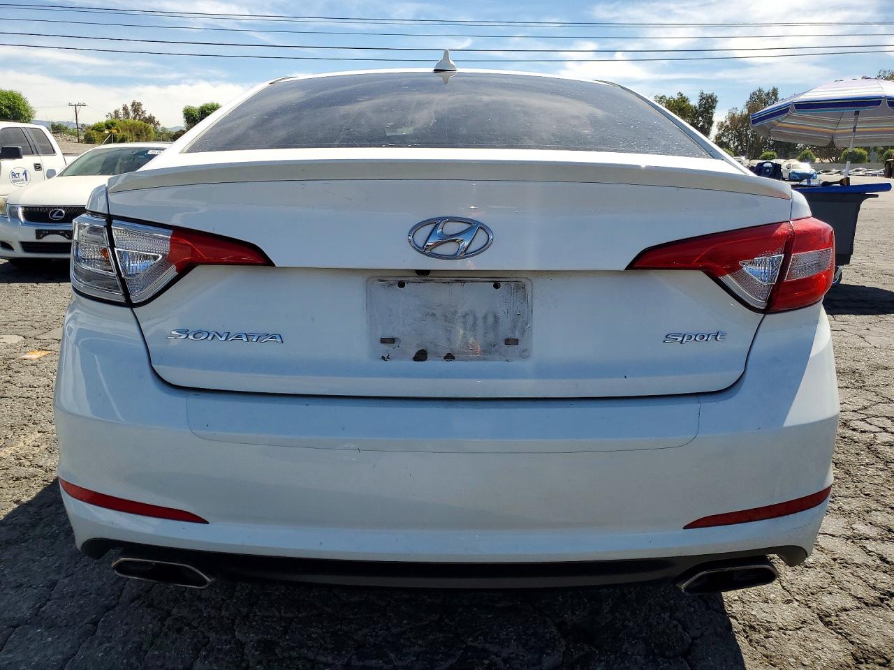 2015 Hyundai Sonata Sport White vin: 5NPE34AF2FH081005