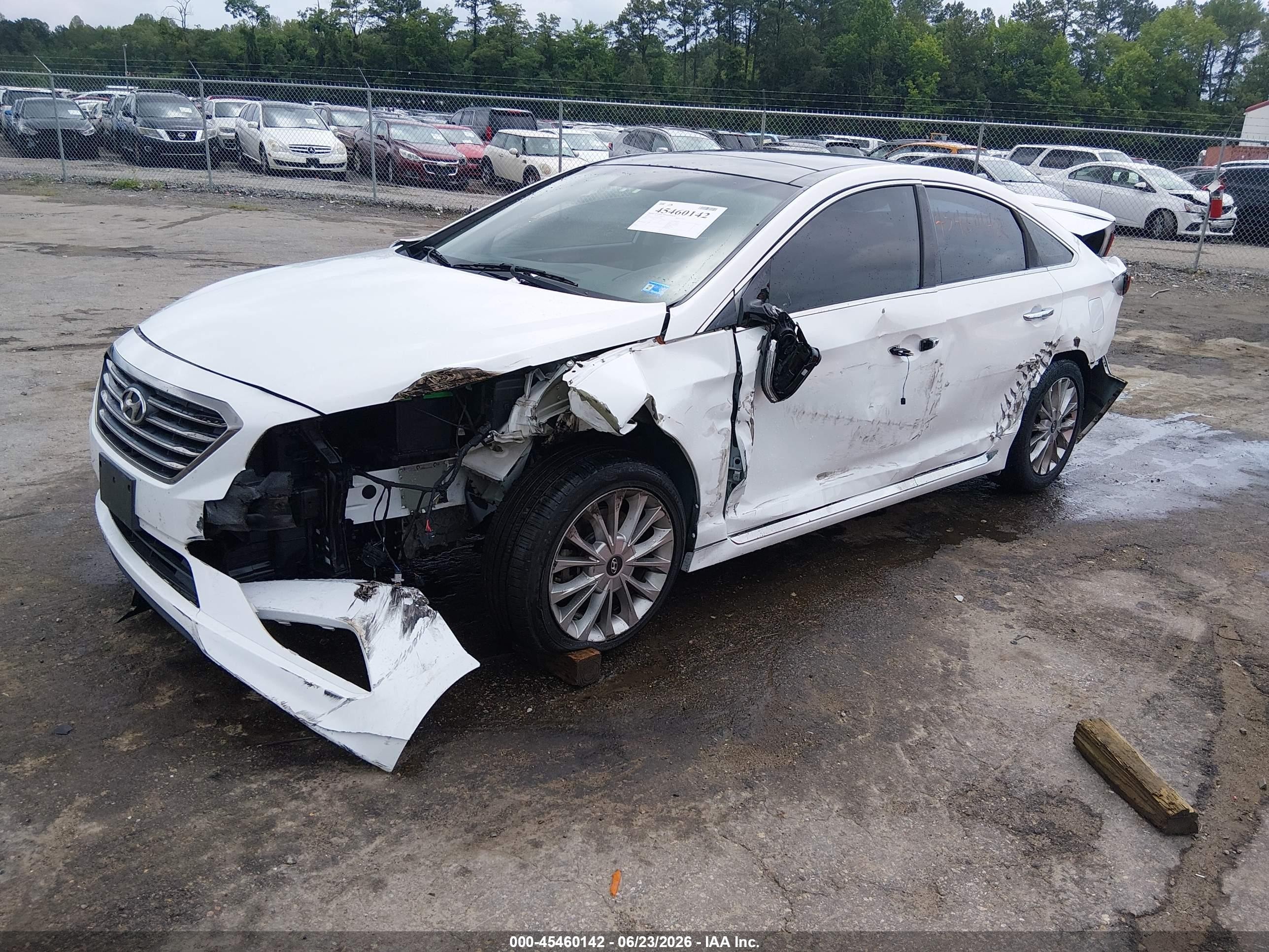 2015 Hyundai Sonata Limited White vin: 5NPE34AF2FH097009