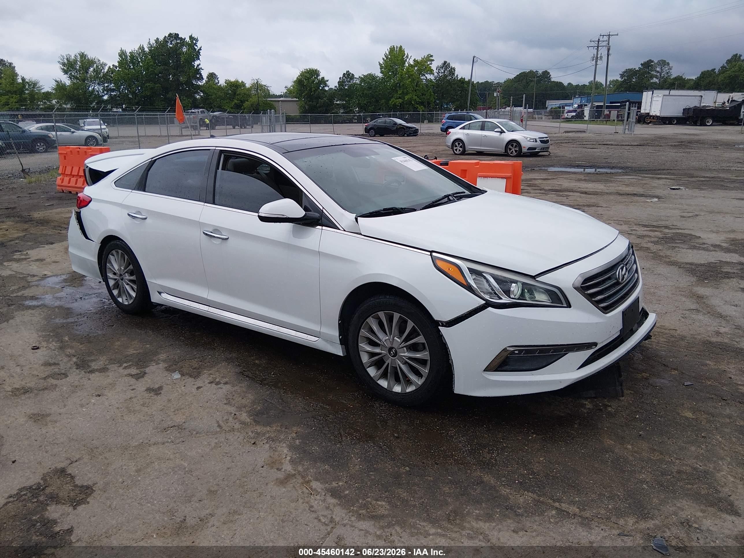2015 Hyundai Sonata Limited White vin: 5NPE34AF2FH097009