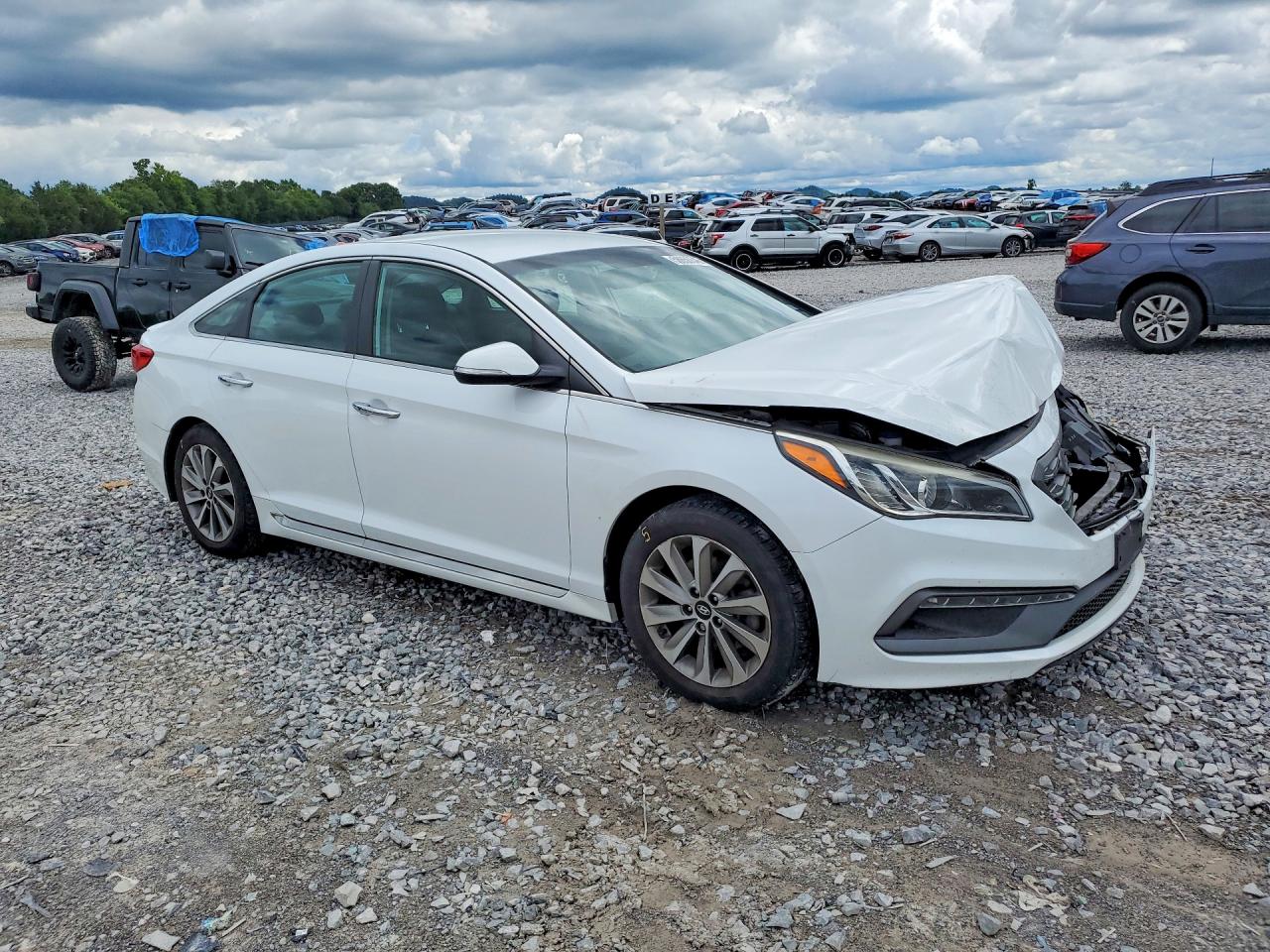 2015 Hyundai Sonata Sport Белый vin: 5NPE34AF2FH097737
