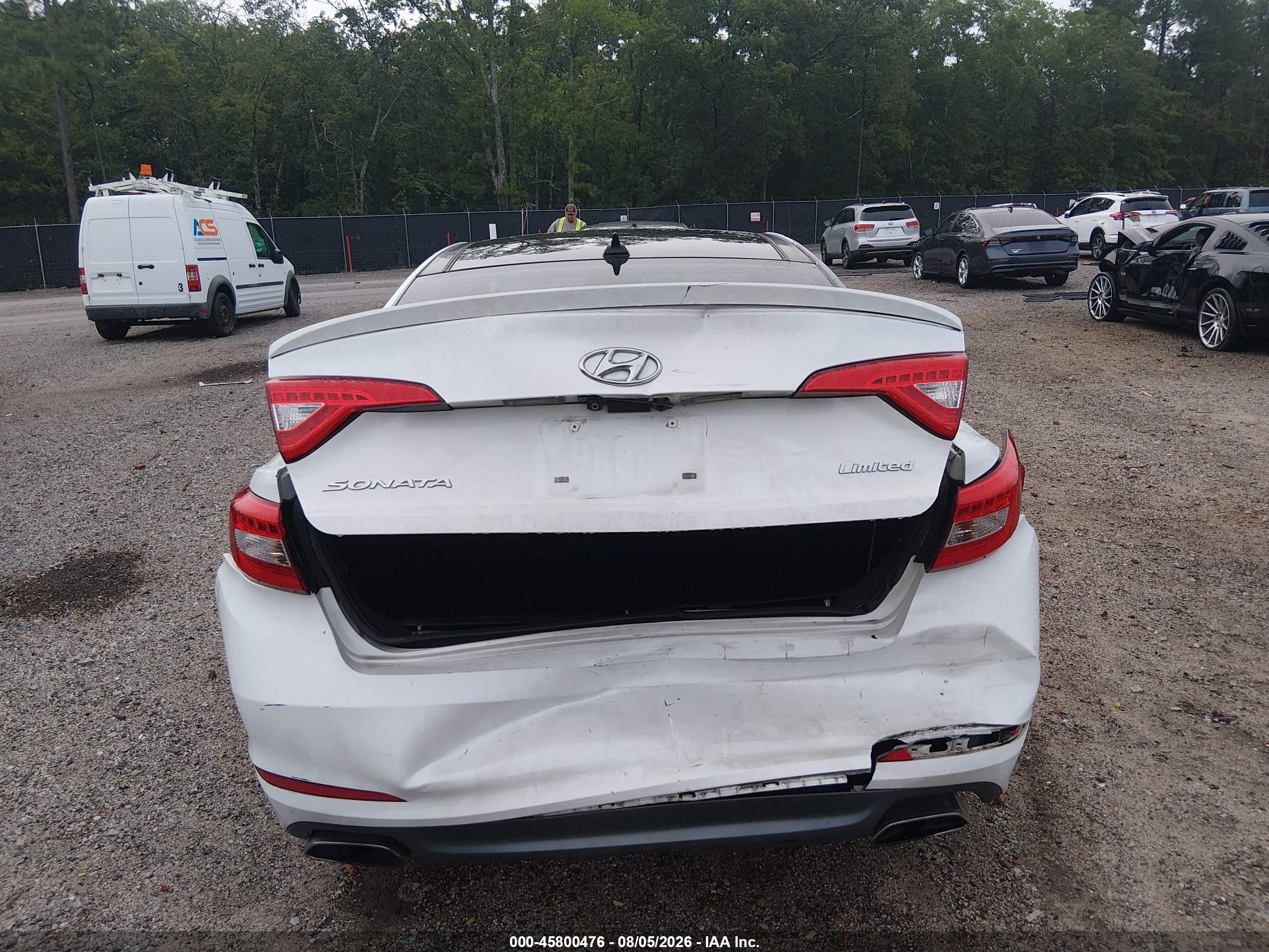 2015 Hyundai Sonata Limited White vin: 5NPE34AF2FH101155