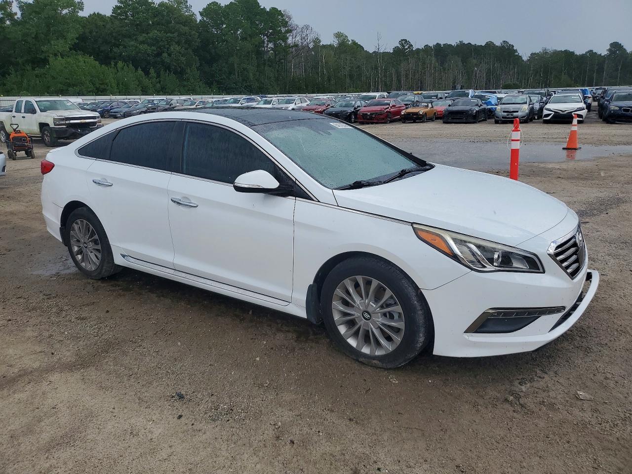 2015 Hyundai Sonata Limited White vin: 5NPE34AF2FH102239