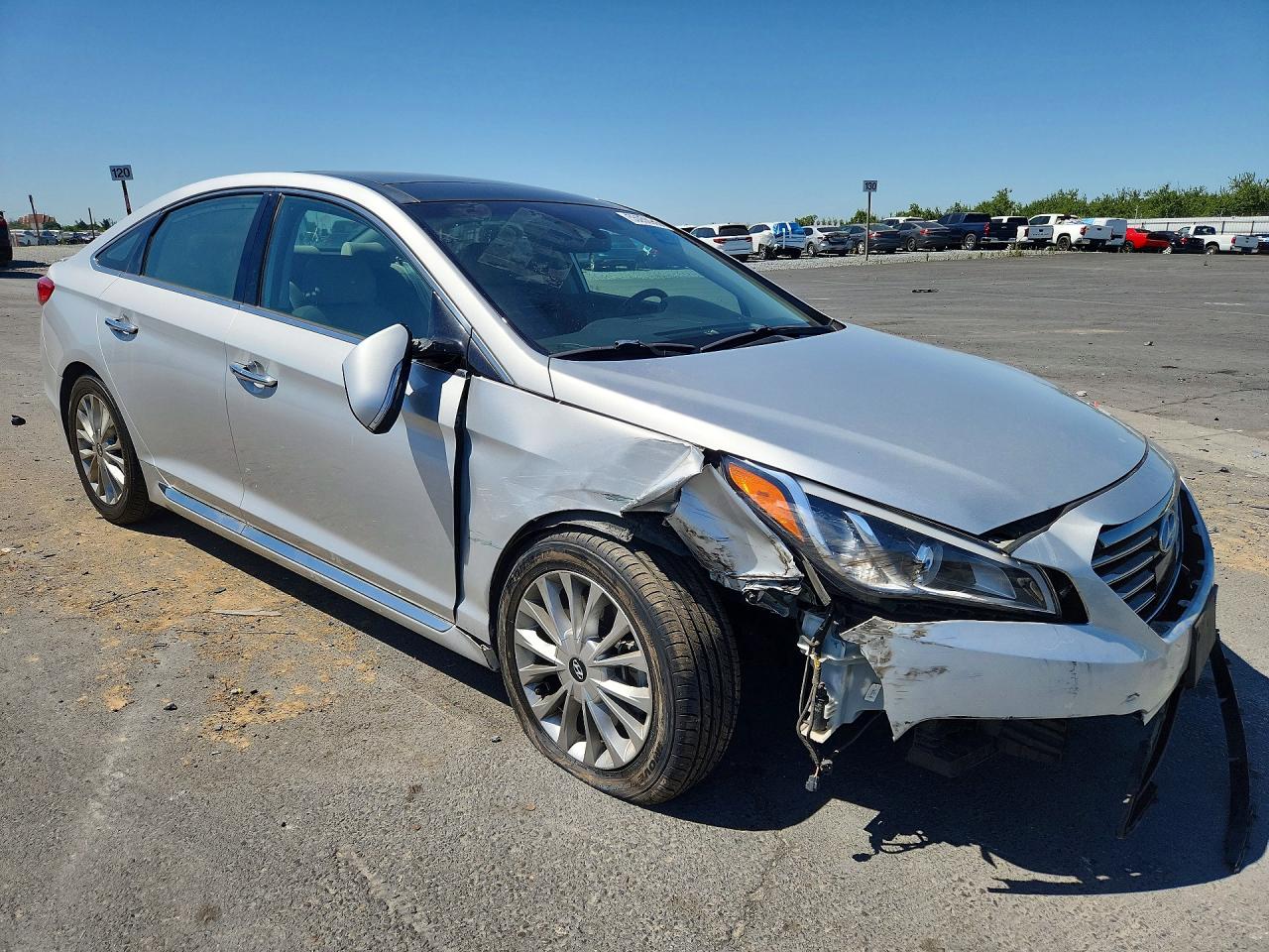 2015 Hyundai Sonata Limited Silver vin: 5NPE34AF2FH102676