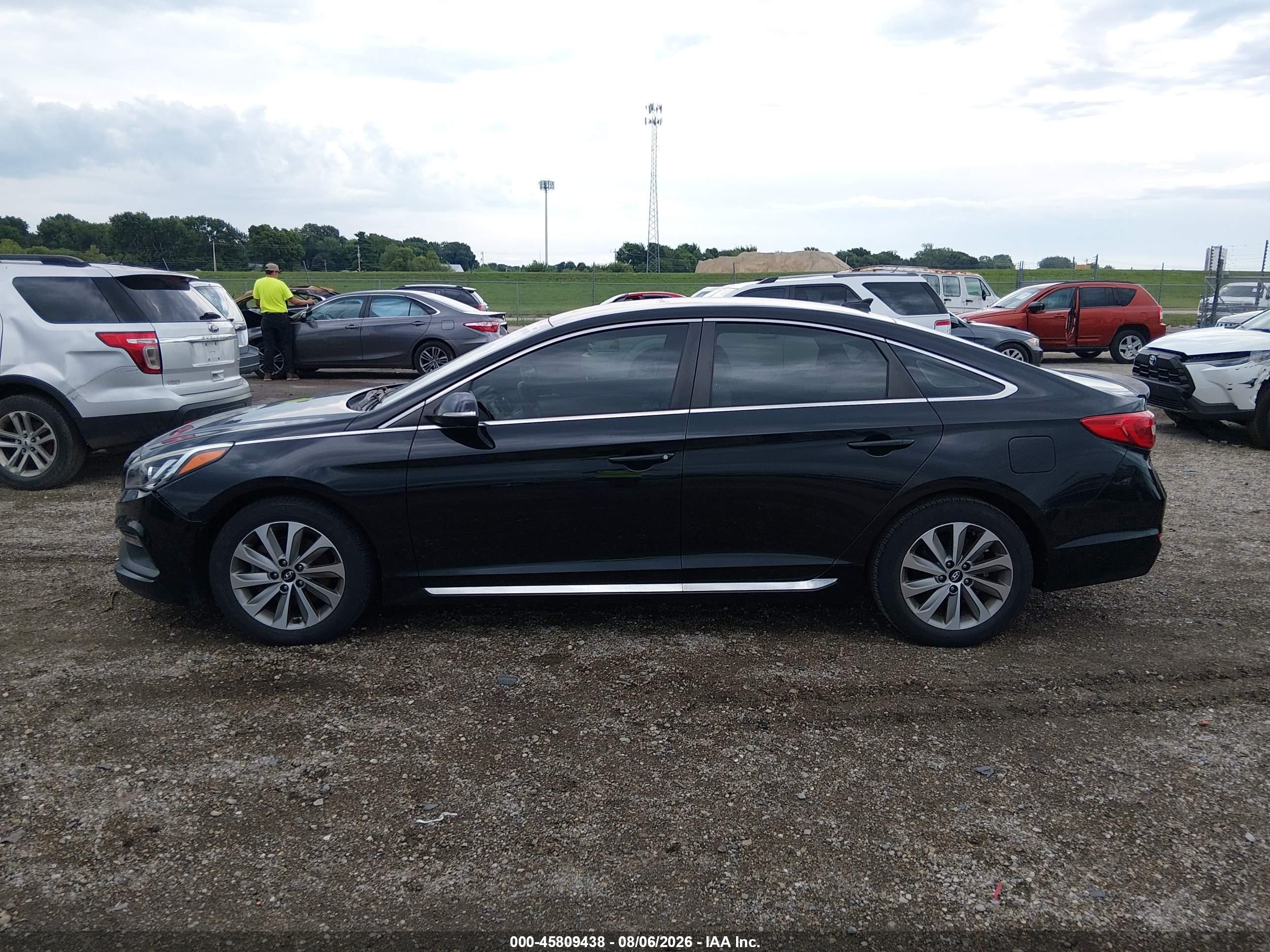 2015 Hyundai Sonata Sport Black vin: 5NPE34AF2FH102757