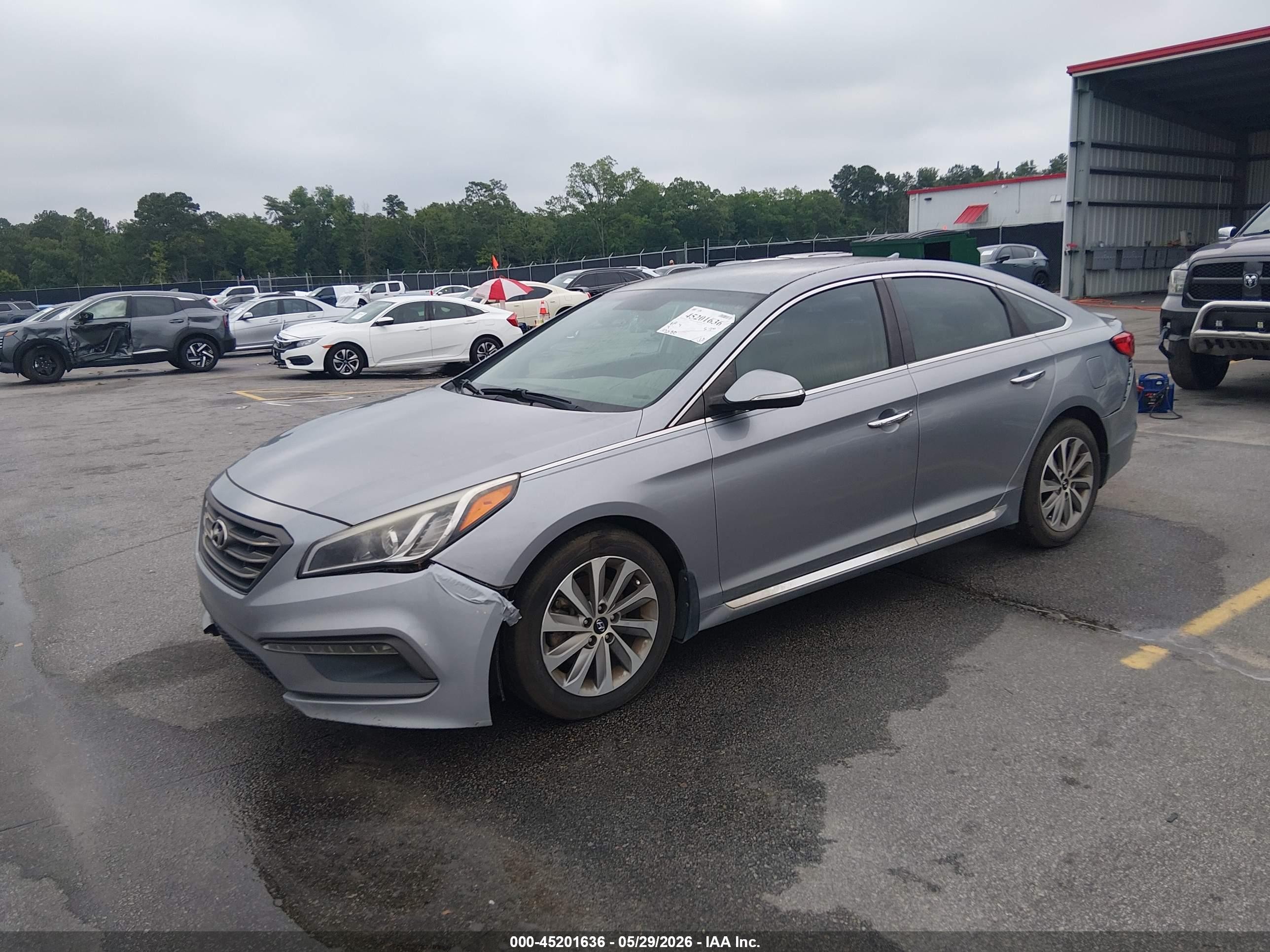 2015 Hyundai Sonata Sport Серебряный vin: 5NPE34AF2FH103052