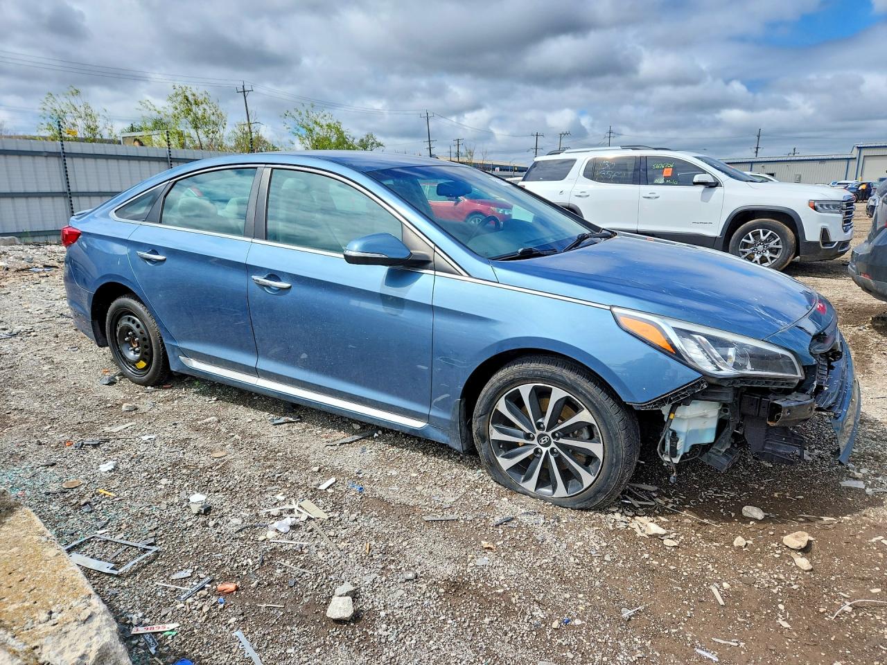2015 Hyundai Sonata Sport Blue vin: 5NPE34AF2FH133698
