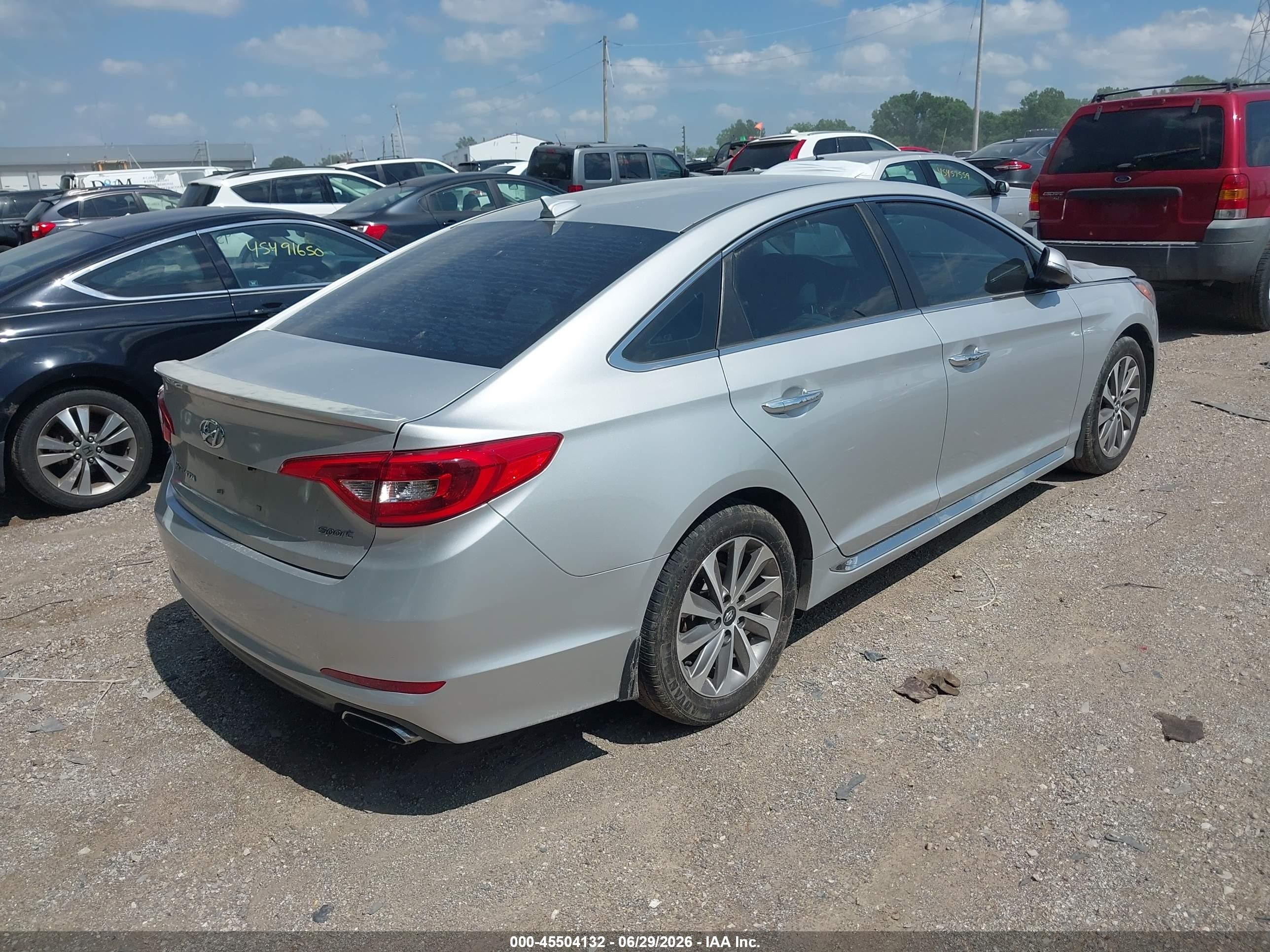 2015 Hyundai Sonata Sport Silver vin: 5NPE34AF2FH149044
