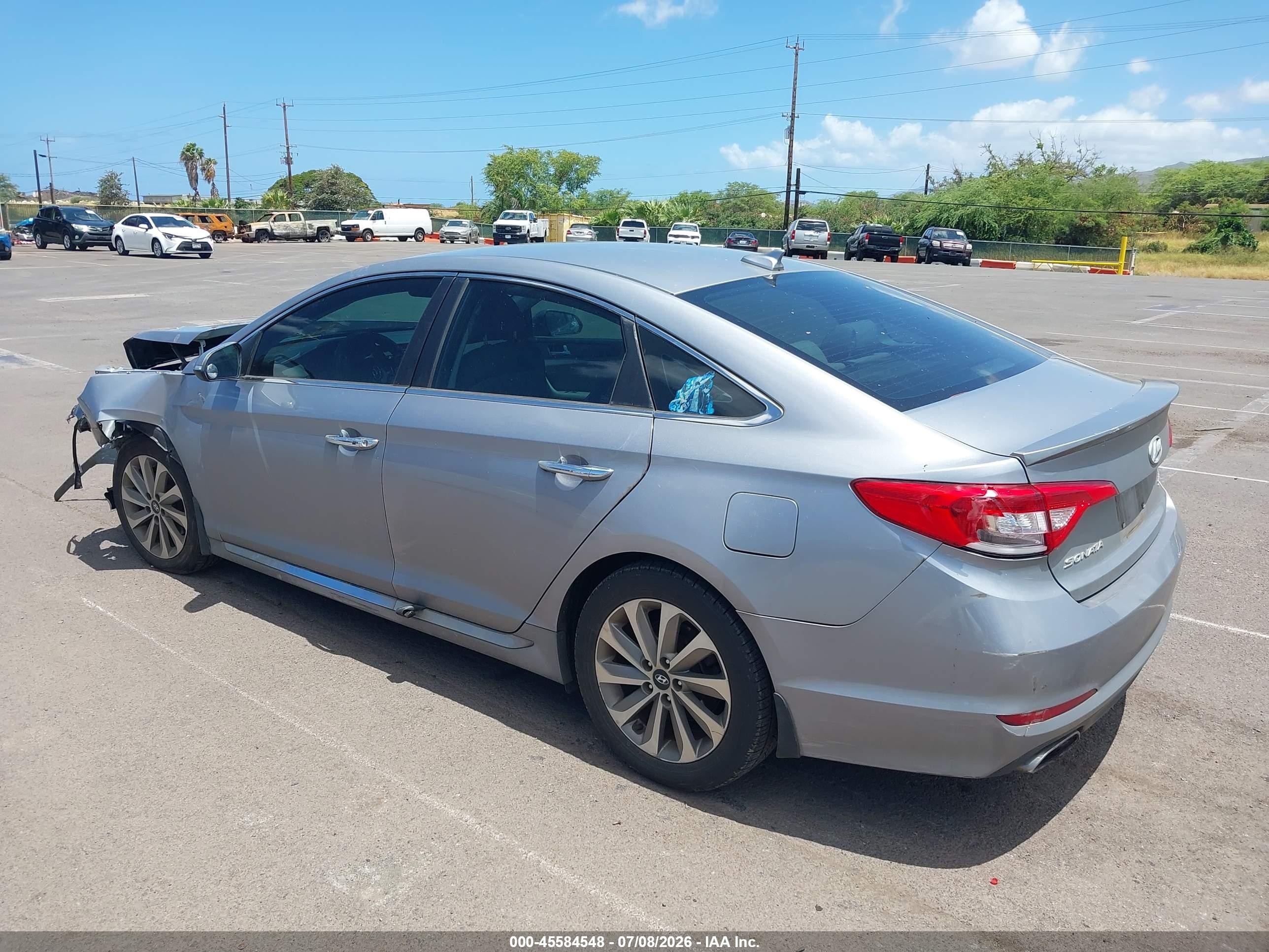 2015 Hyundai Sonata Sport Silver vin: 5NPE34AF2FH177393