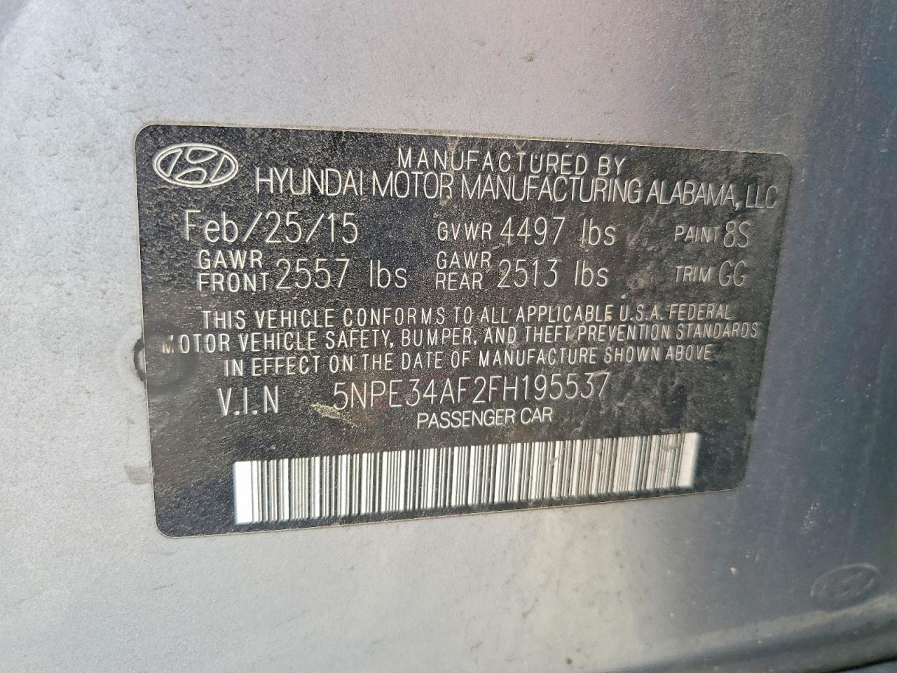 2015 Hyundai Sonata Sport Silver vin: 5NPE34AF2FH195537