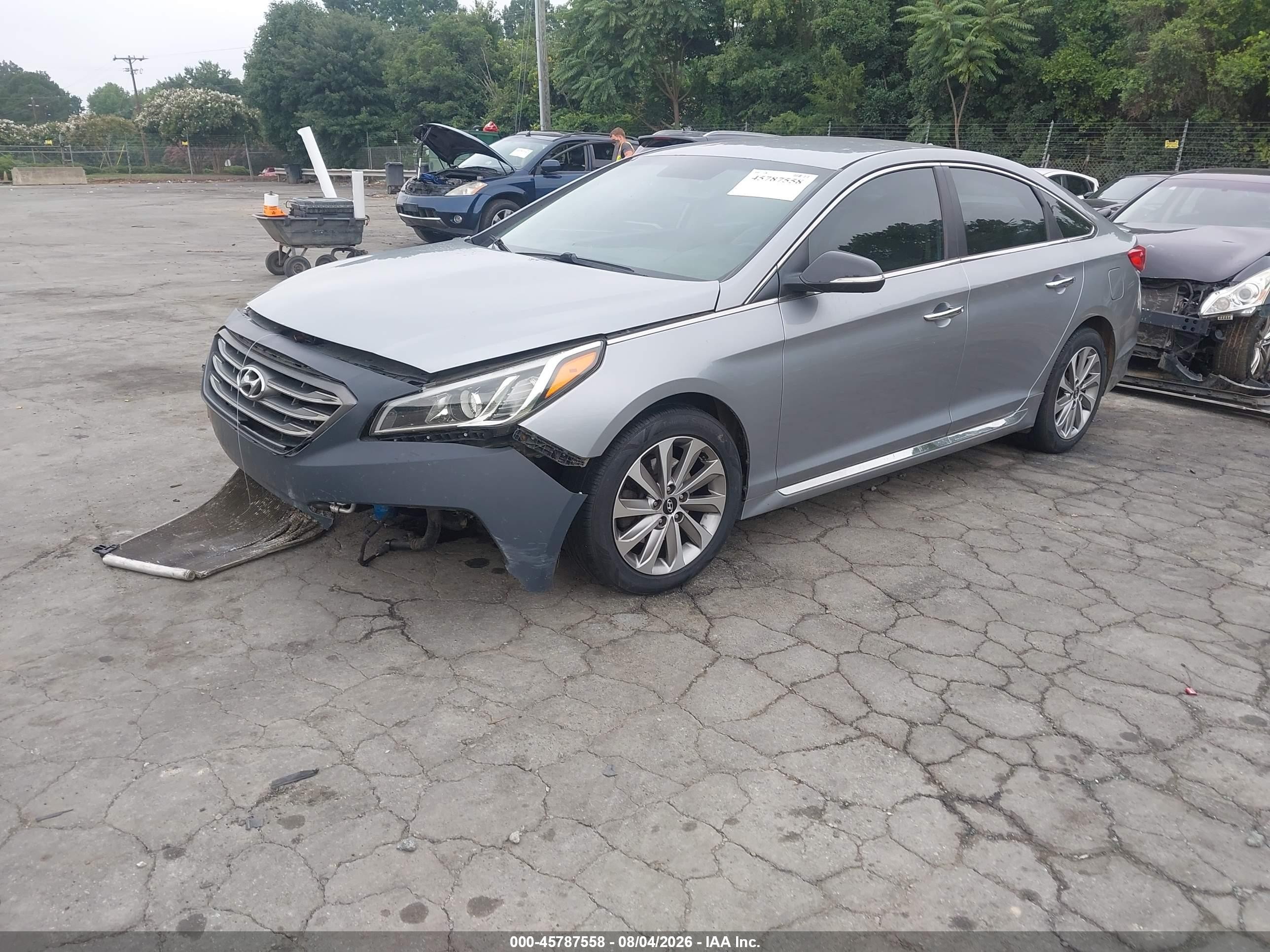 2015 Hyundai Sonata Sport Gray vin: 5NPE34AF2FH213440