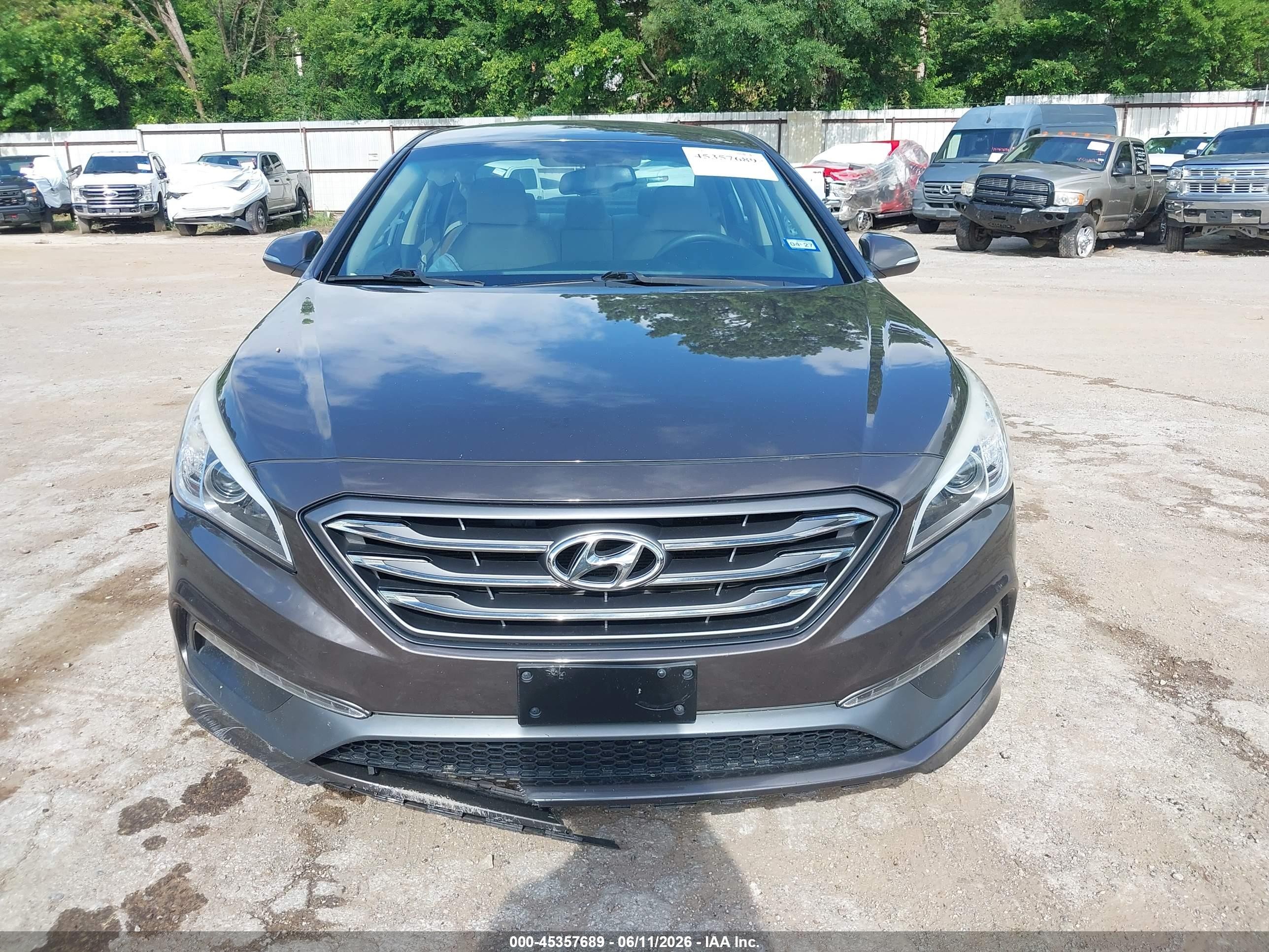 2015 Hyundai Sonata Sport Brown vin: 5NPE34AF2FH213809