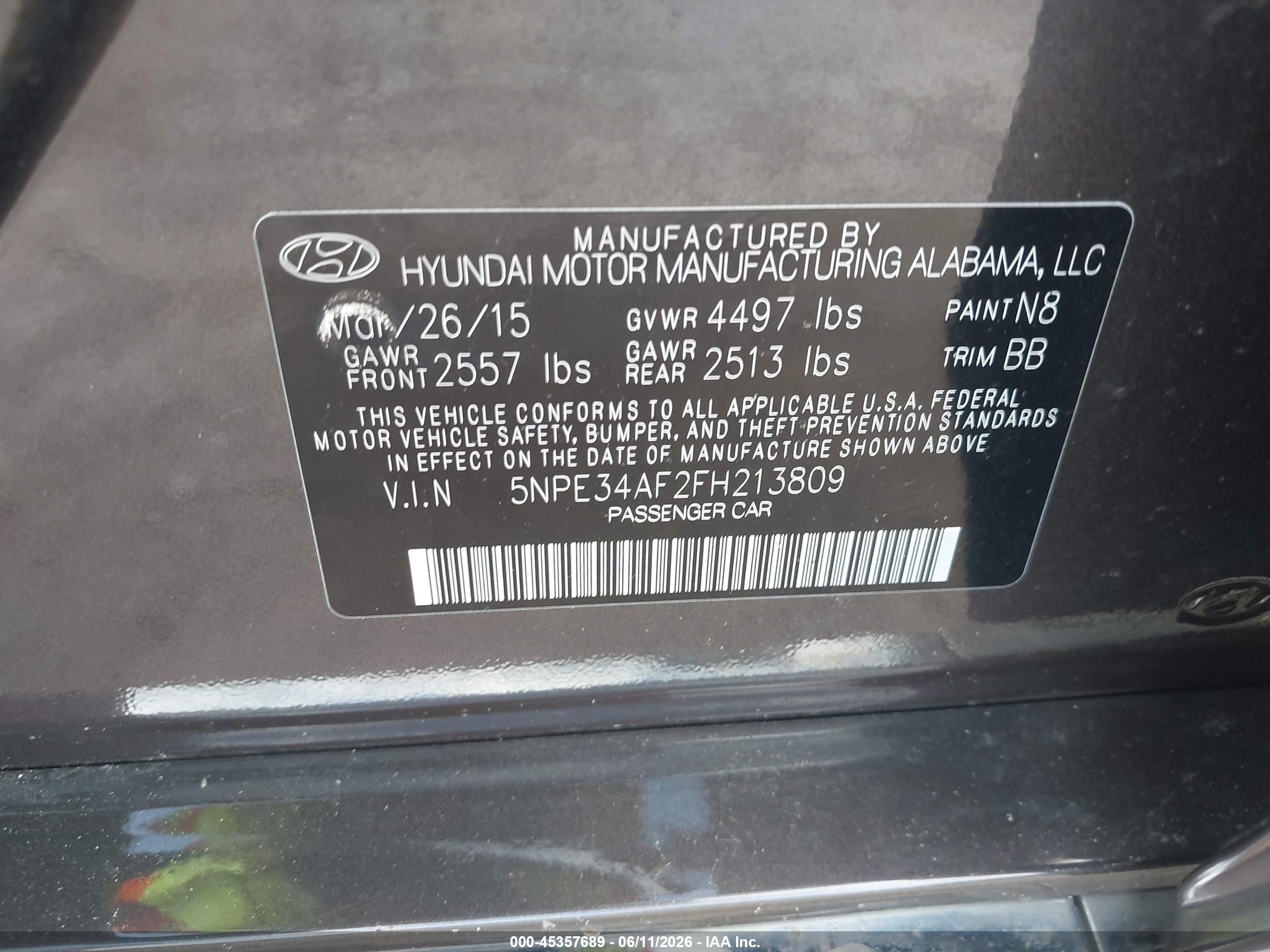 2015 Hyundai Sonata Sport Brown vin: 5NPE34AF2FH213809