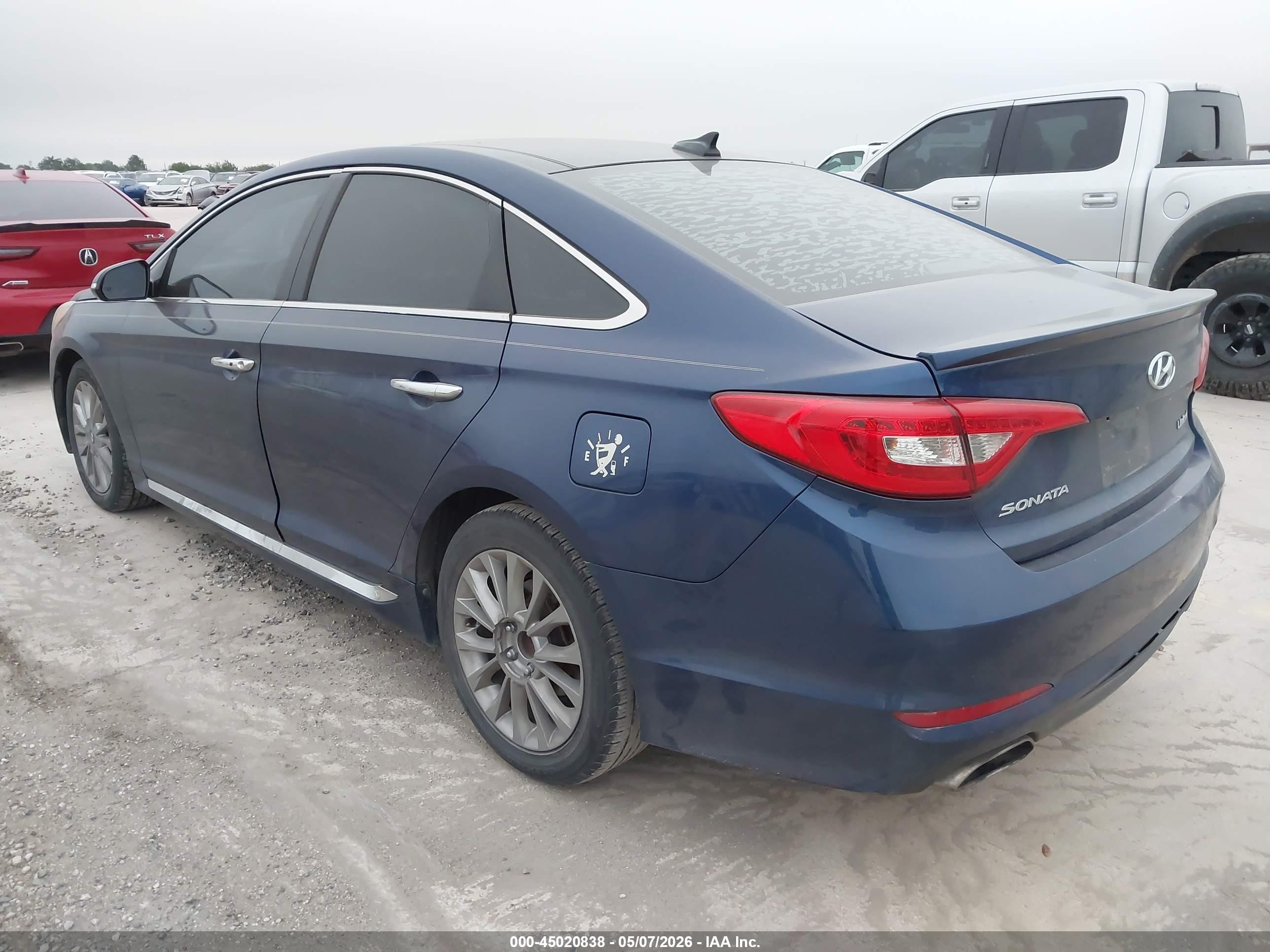 2015 Hyundai Sonata Limited Blue vin: 5NPE34AF2FH225751