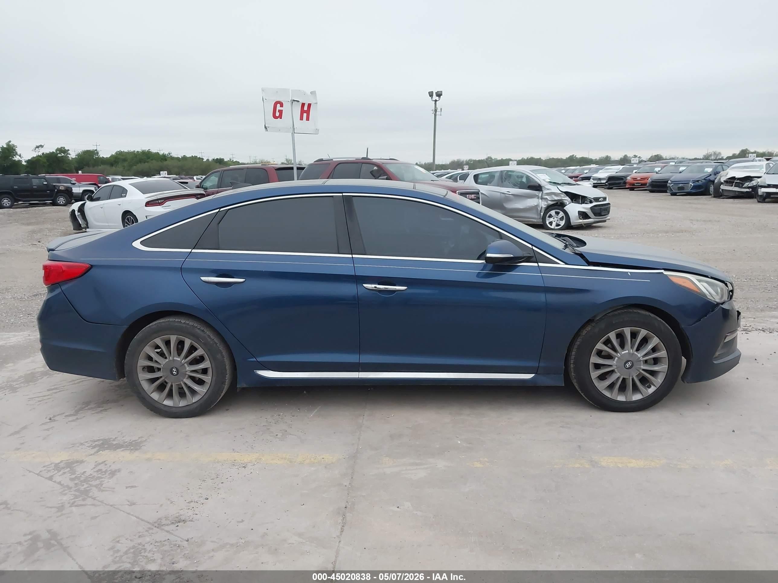 2015 Hyundai Sonata Limited Blue vin: 5NPE34AF2FH225751