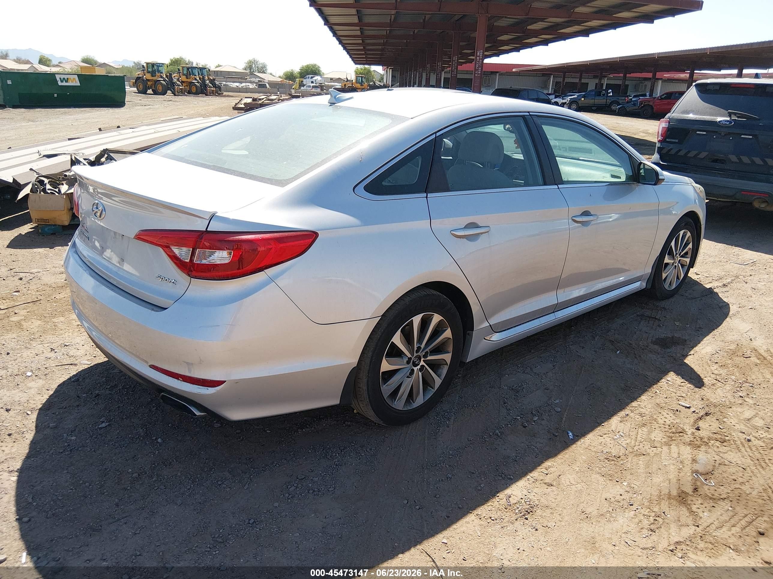 2015 Hyundai Sonata Sport Silver vin: 5NPE34AF2FH229086