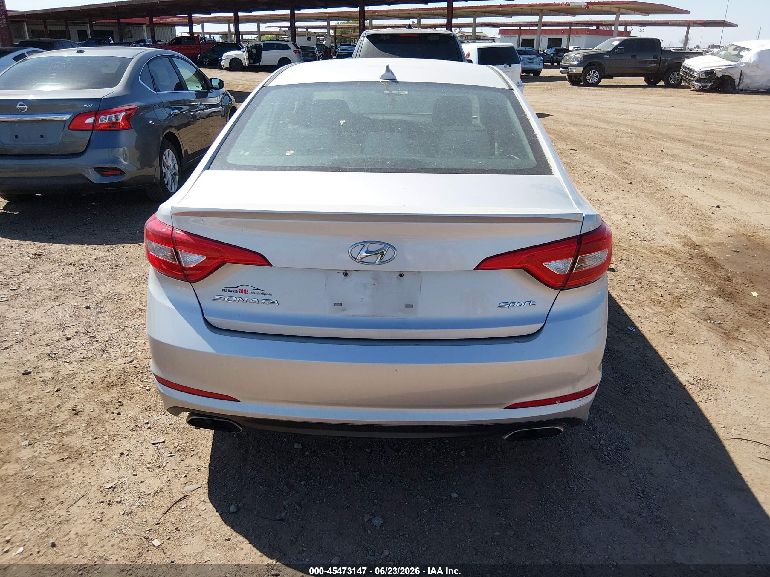 2015 Hyundai Sonata Sport Silver vin: 5NPE34AF2FH229086
