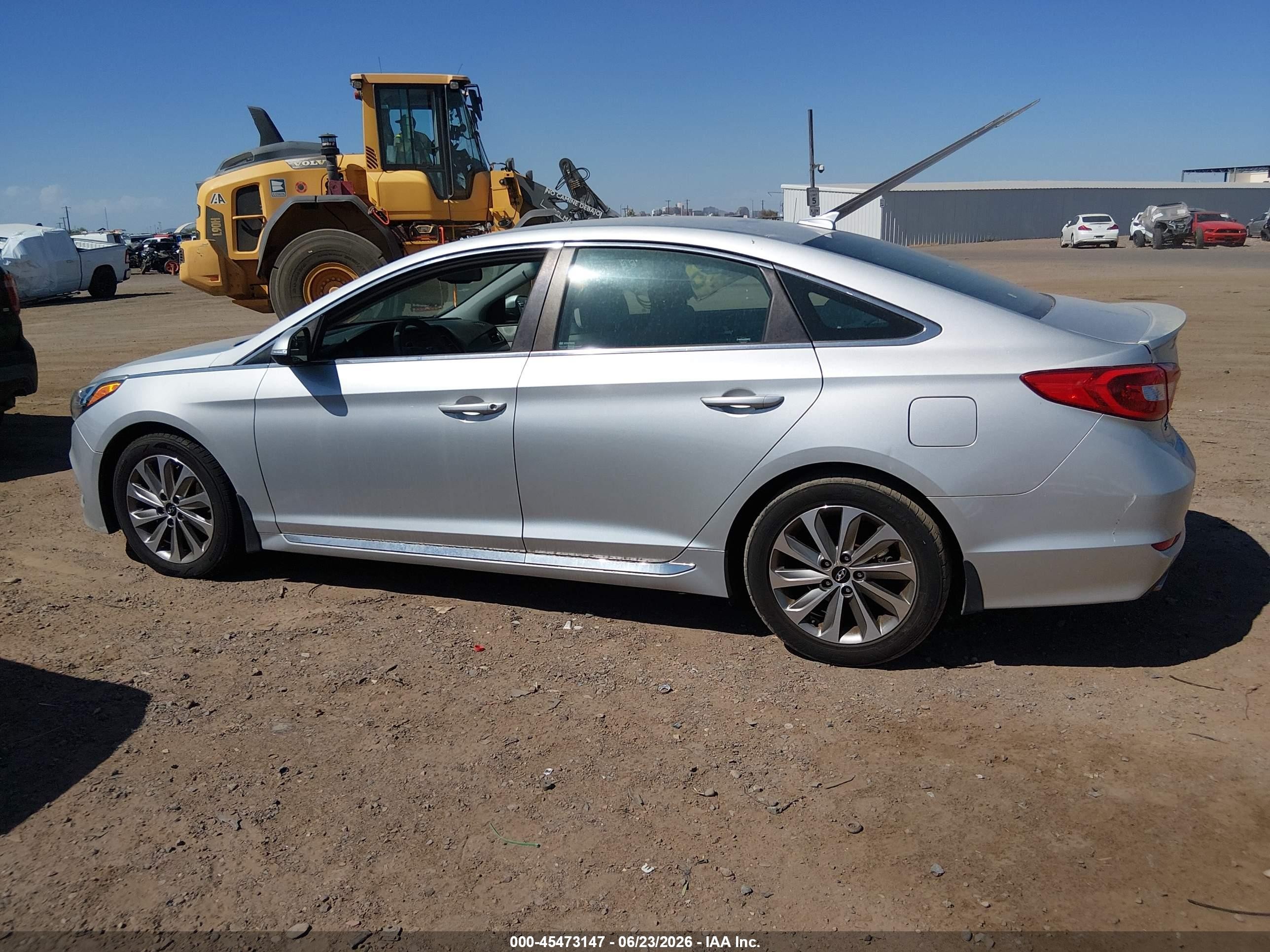 2015 Hyundai Sonata Sport Silver vin: 5NPE34AF2FH229086