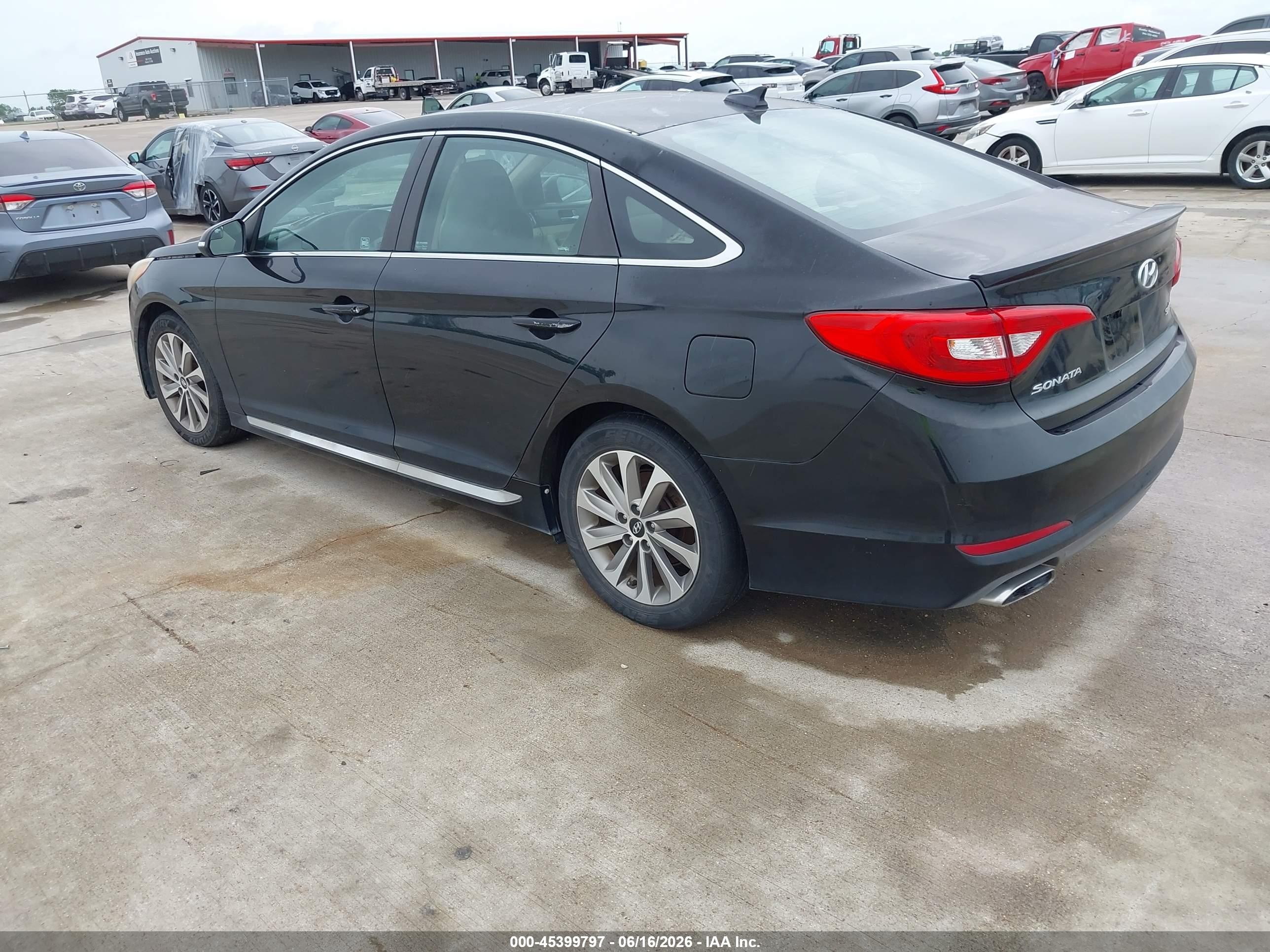2015 Hyundai Sonata Sport Black vin: 5NPE34AF2FH234305