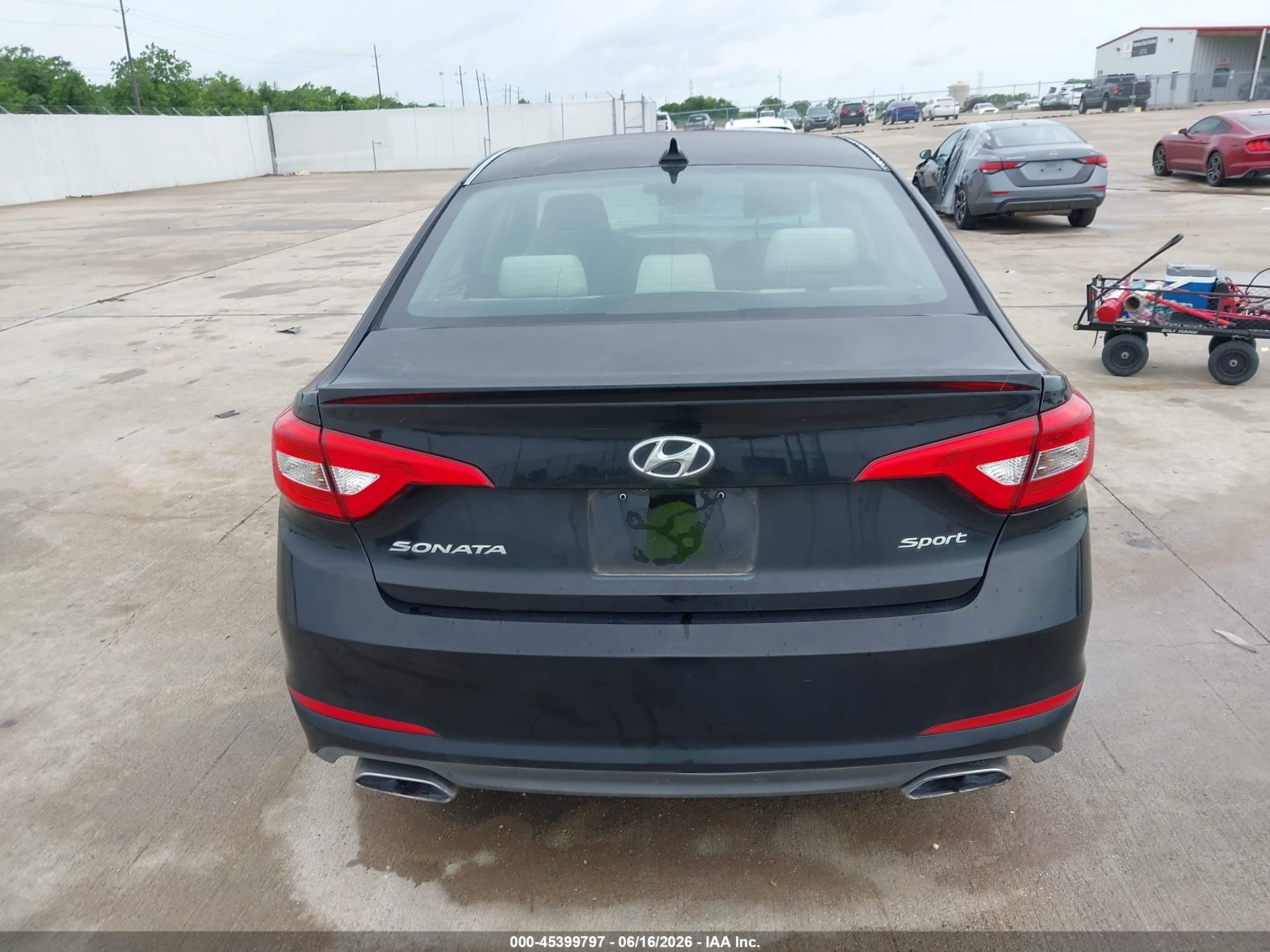2015 Hyundai Sonata Sport Black vin: 5NPE34AF2FH234305