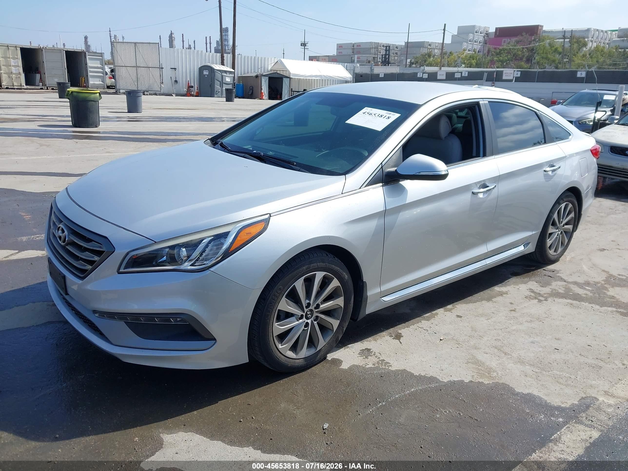 2015 Hyundai Sonata Sport Silver vin: 5NPE34AF2FH238905