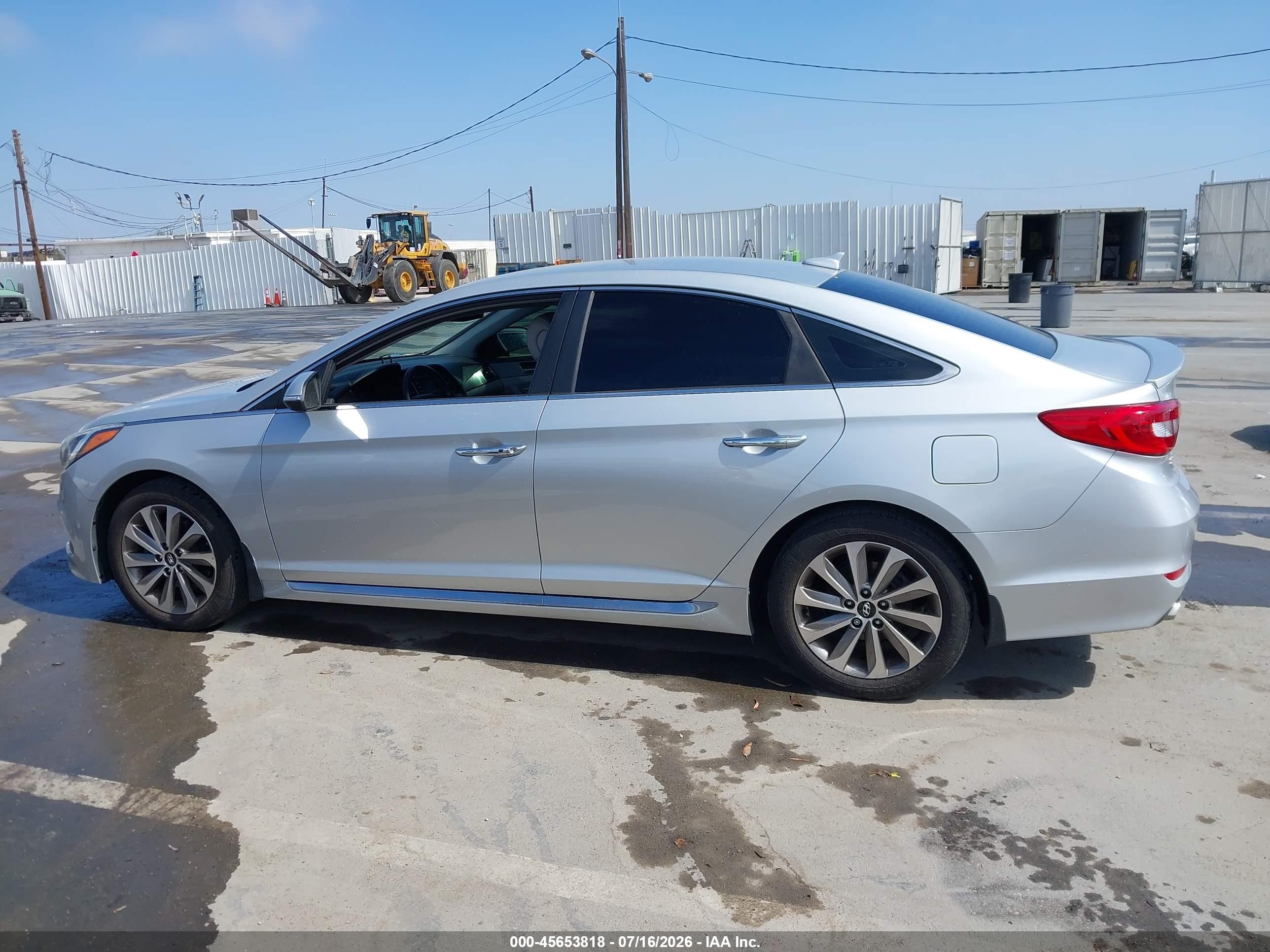2015 Hyundai Sonata Sport Silver vin: 5NPE34AF2FH238905