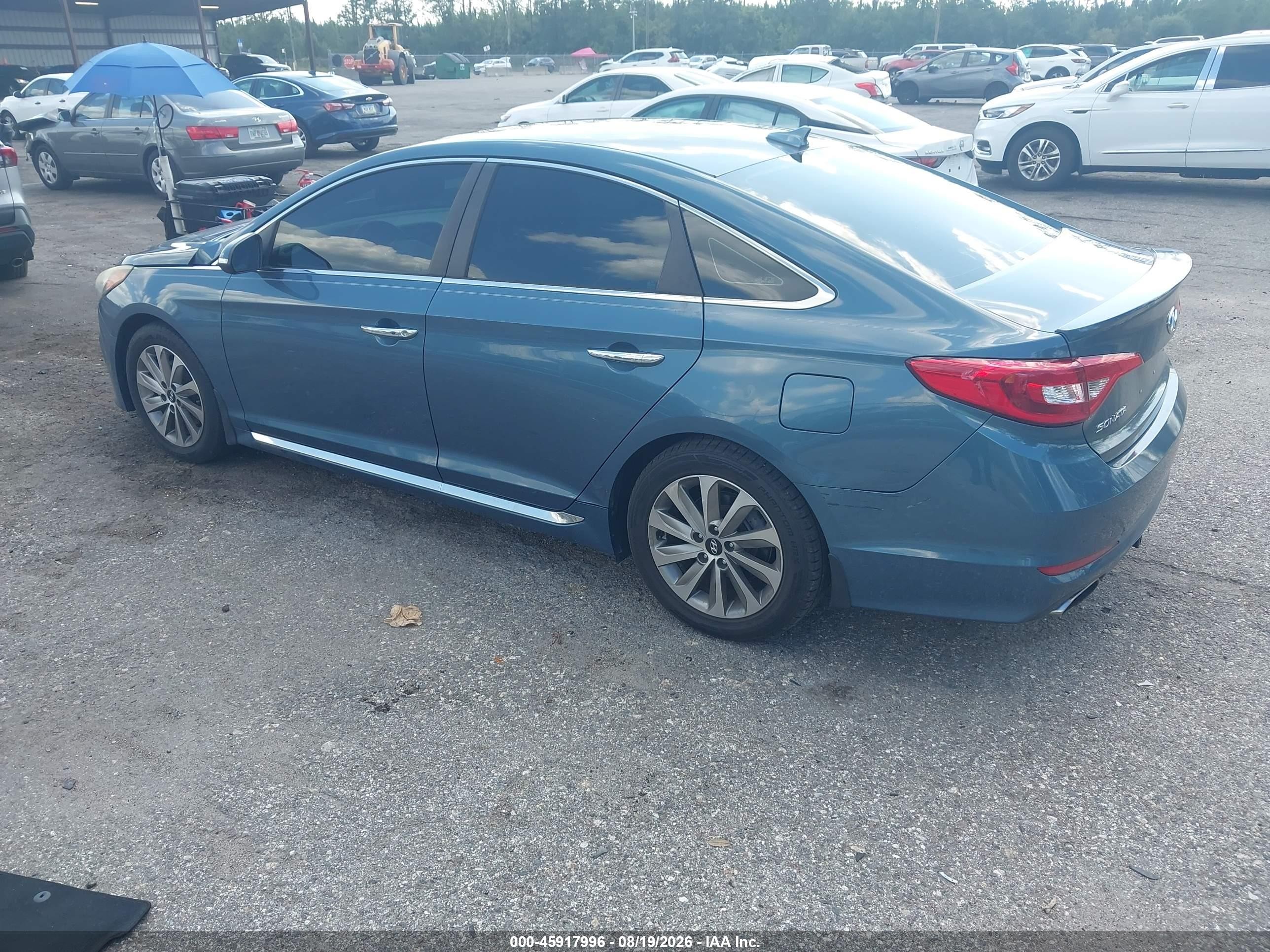 2015 Hyundai Sonata Sport Синий vin: 5NPE34AF2FH241190