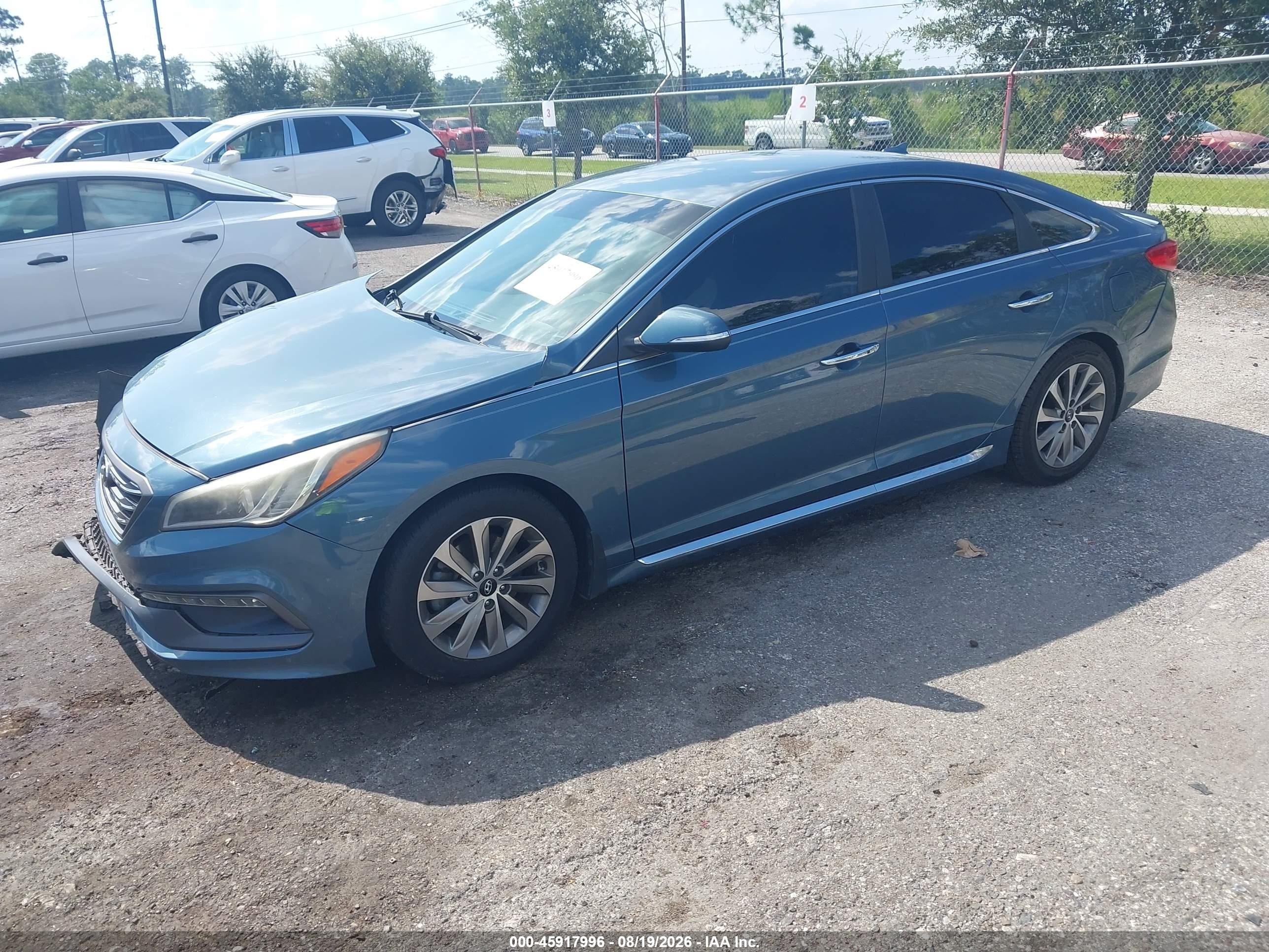 2015 Hyundai Sonata Sport Синий vin: 5NPE34AF2FH241190